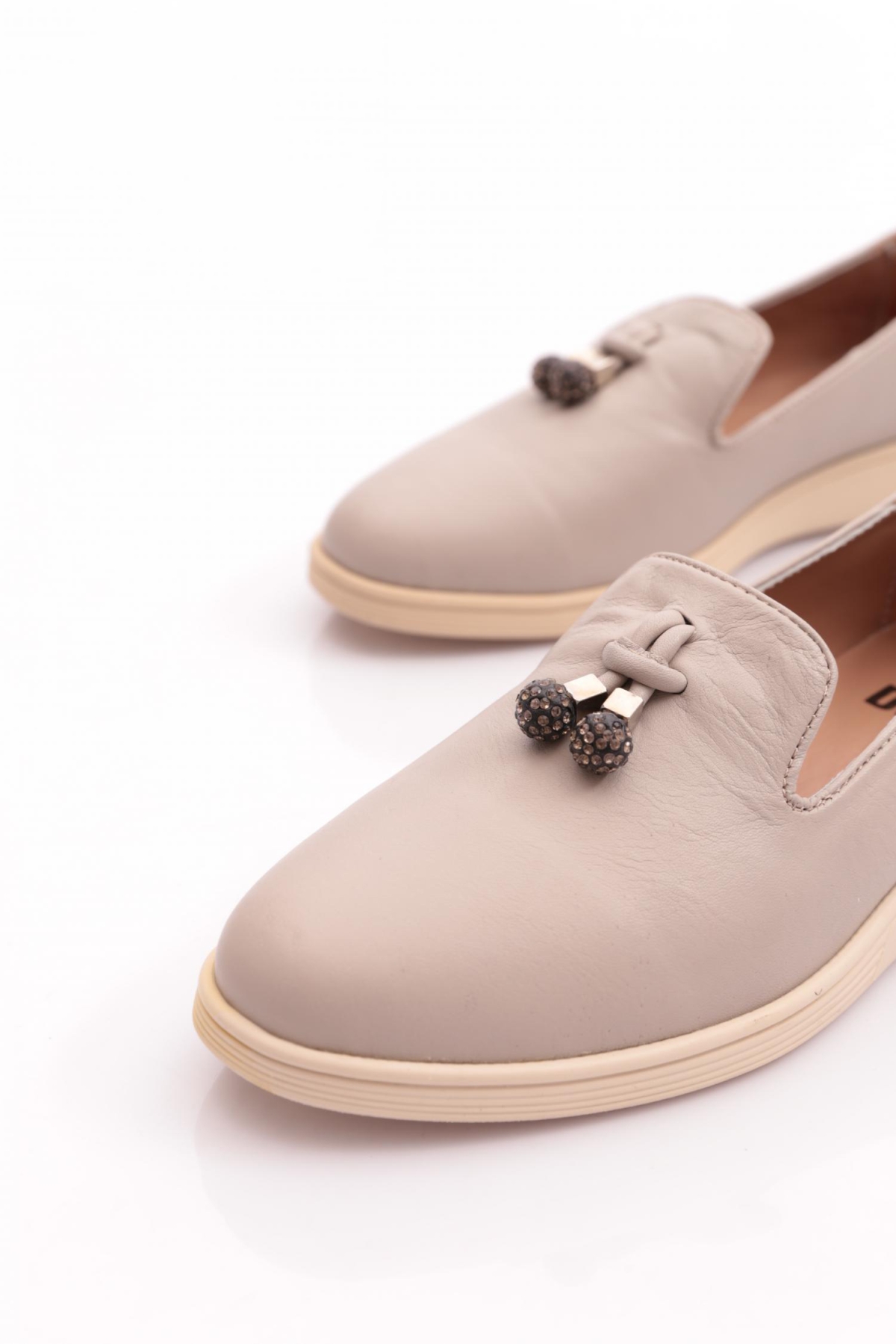 2255 Kadin Kristal Taşli Tokali Casual Ayakkabi - Görsel 5