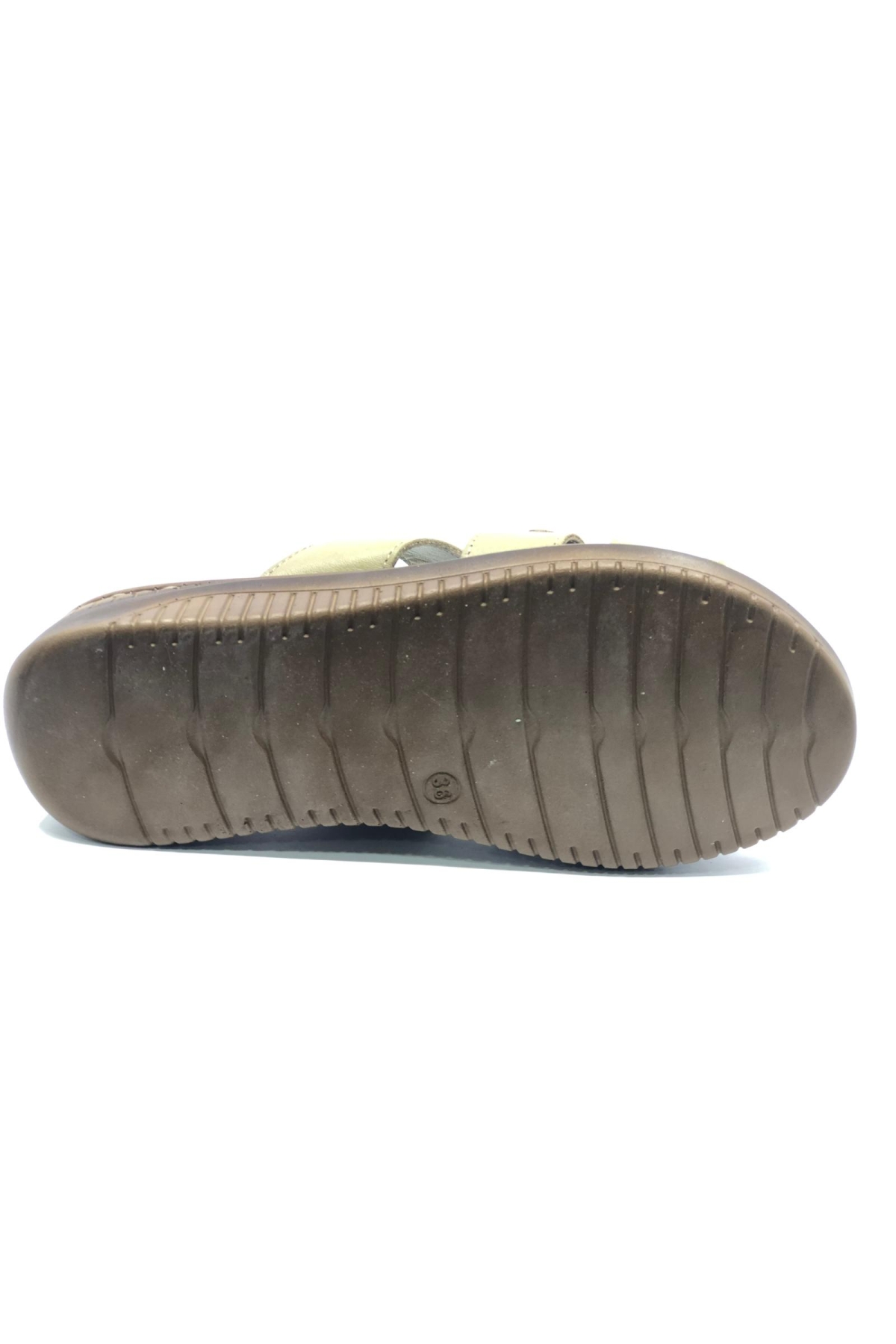 Roz Hakiki Deri Kadın Terlik - Görsel 6