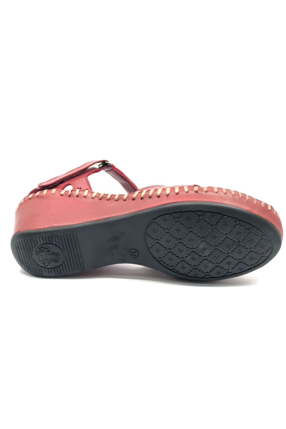 Linda Hakiki Deri Comfort Ortopedik Kadın Sandalet - Görsel 6