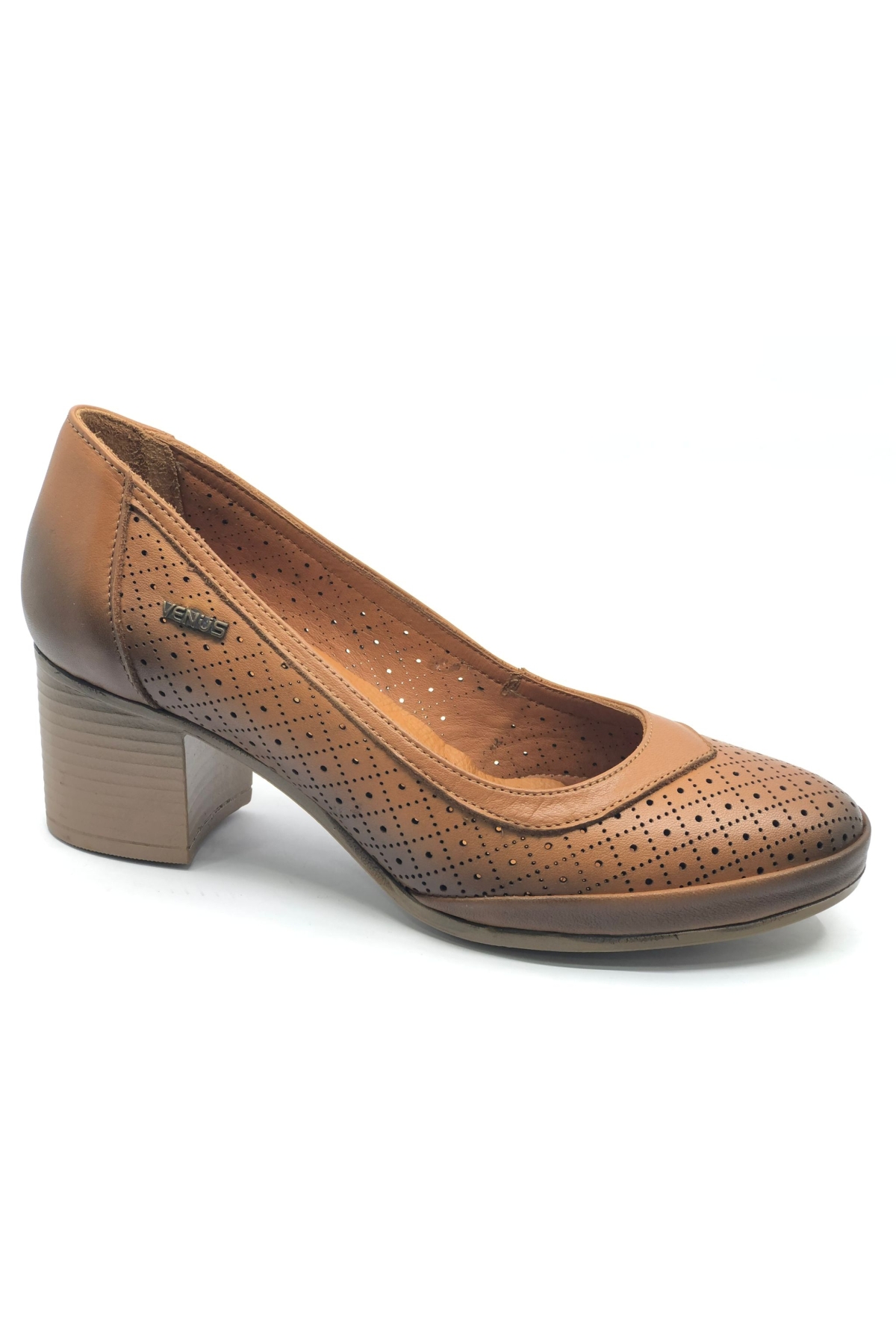 Alba Hakiki Deri Comfort Ortopedik Kadın Klasik Topuklu Ayakkabı - Görsel 3