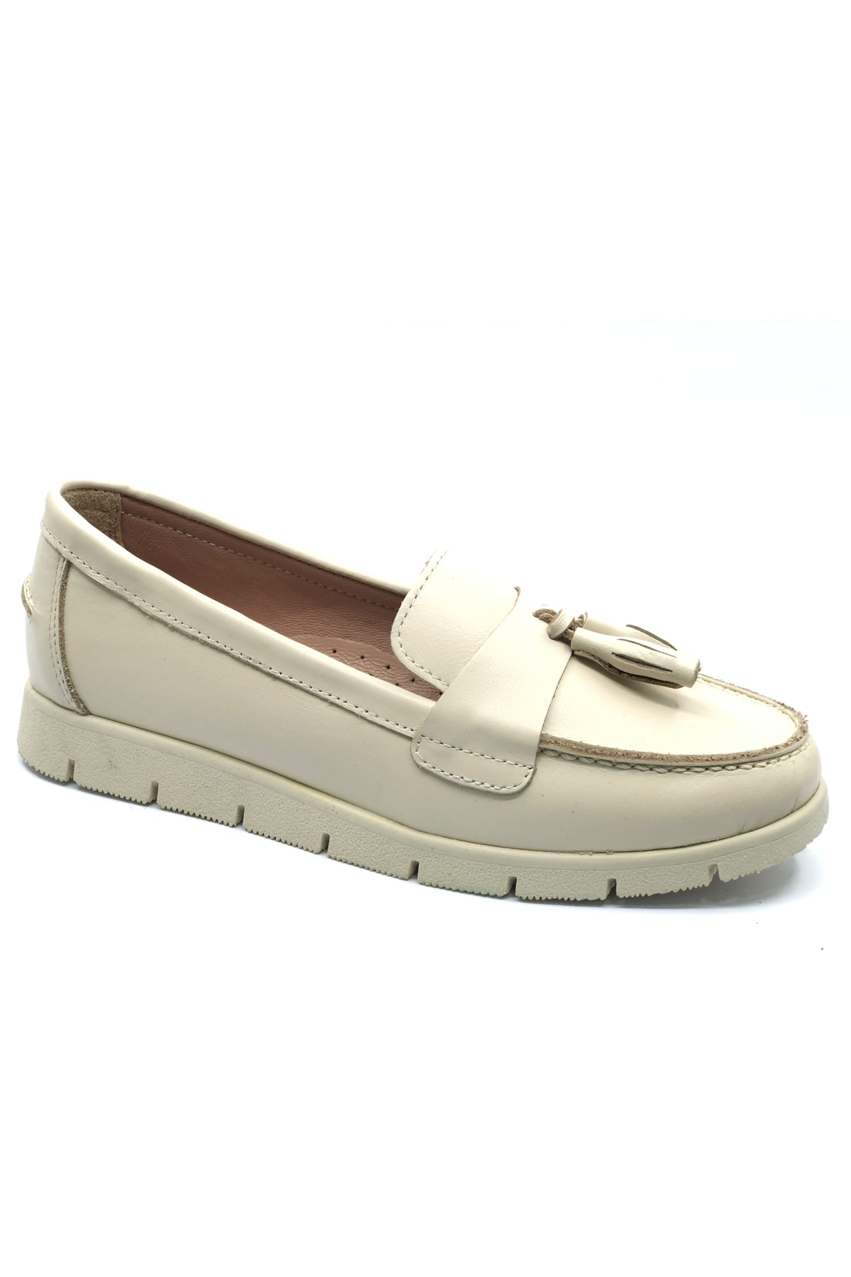 Piske Hakiki Deri Kadın Babet Ayakkabı - Görsel 3