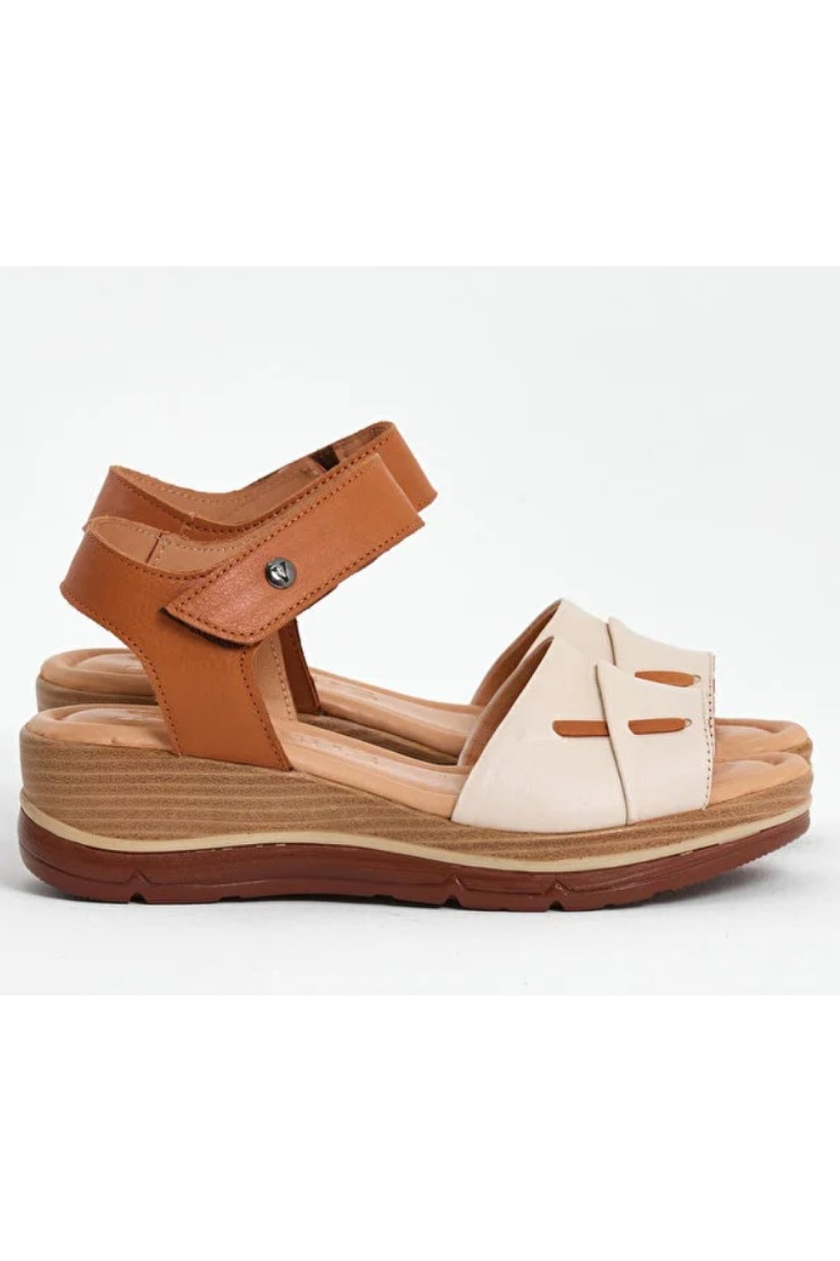 Vipera Hakiki Deri Comfort Ortopedik Kadın Sandalet - Görsel 2