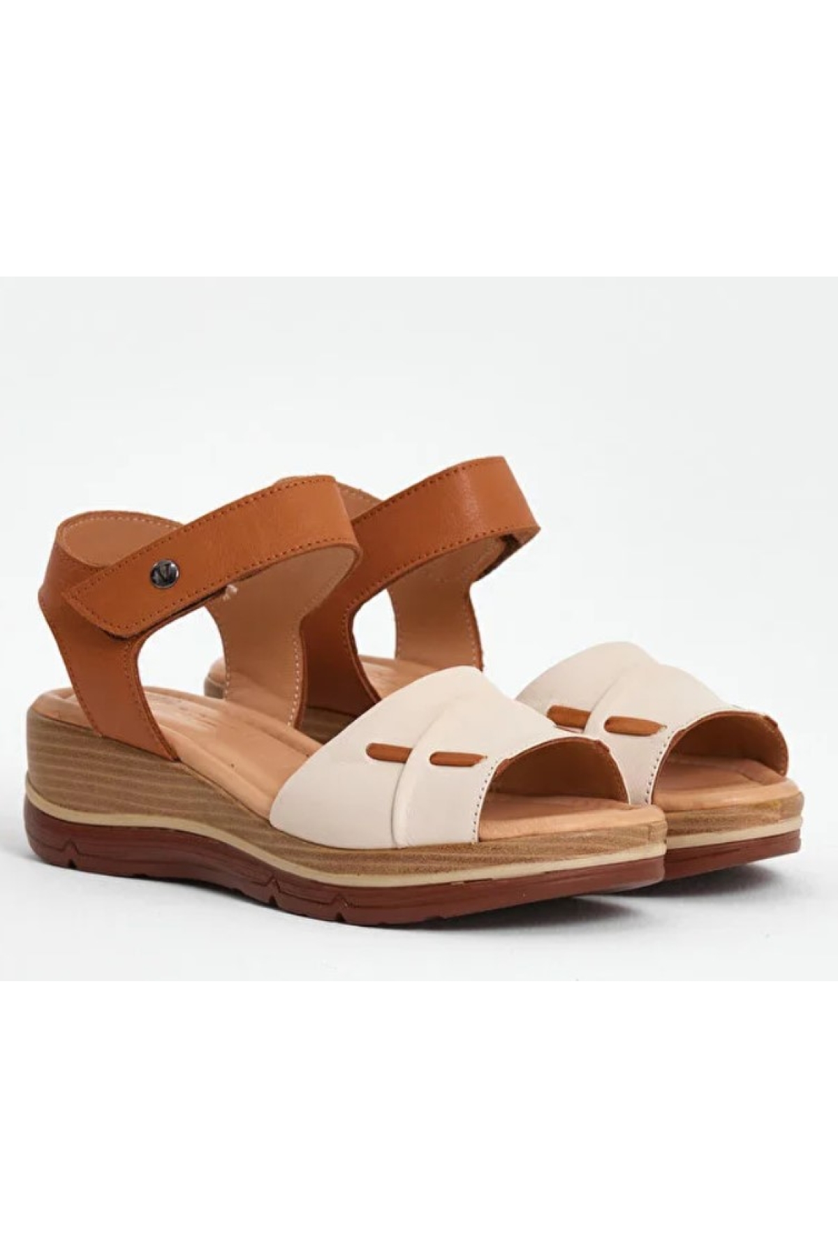 Vipera Hakiki Deri Comfort Ortopedik Kadın Sandalet - Görsel 3