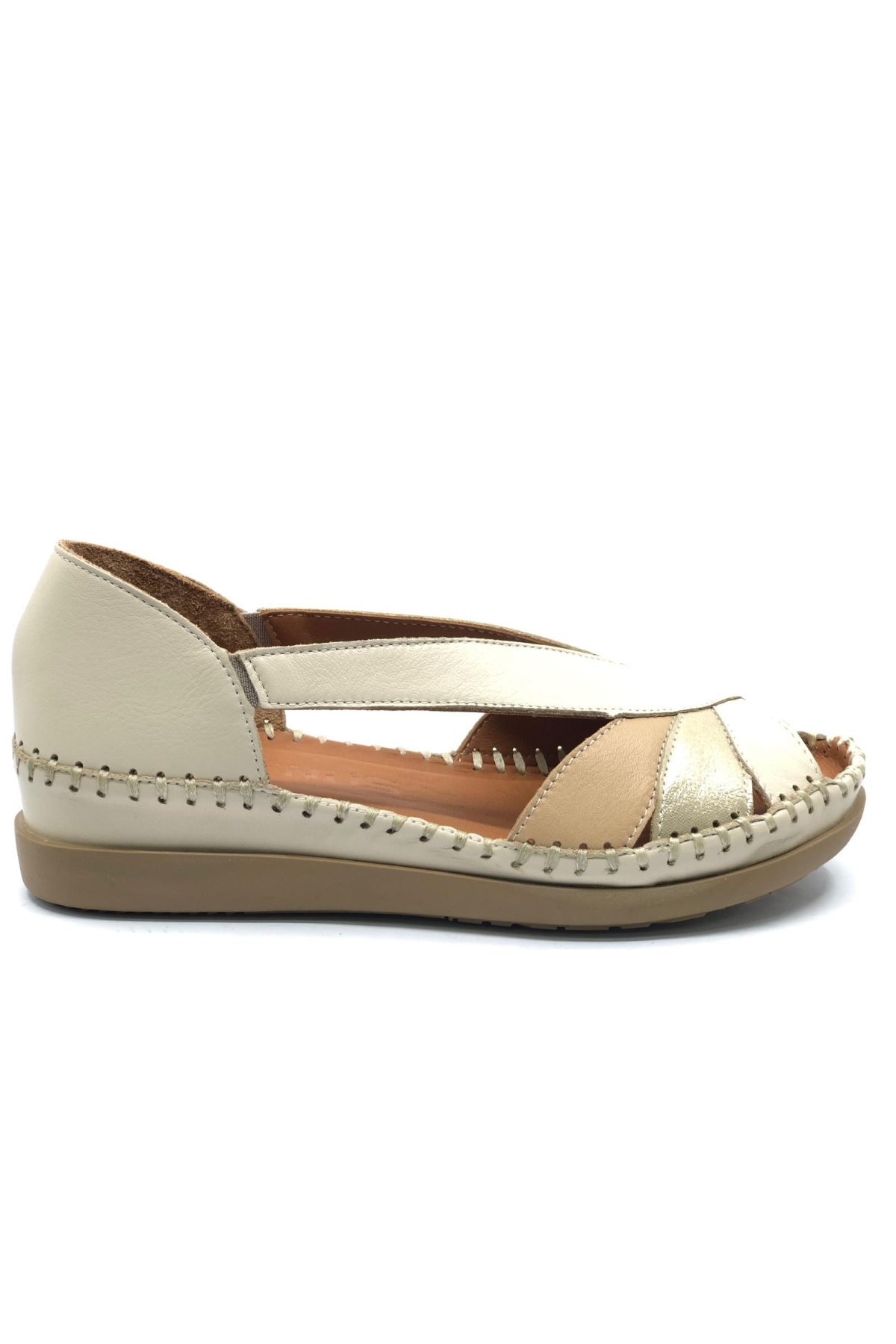Nahar Hakiki Deri Comfort Ortopedik Kadın Sandalet - Görsel 2