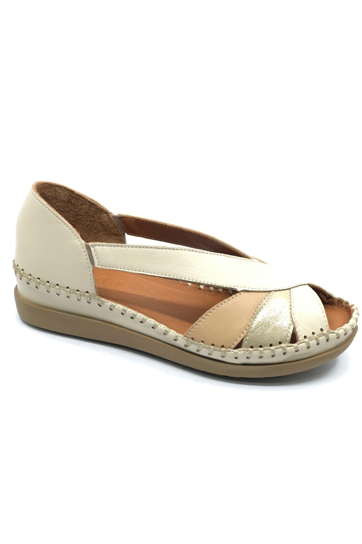 Nahar Hakiki Deri Comfort Ortopedik Kadın Sandalet - Görsel 3