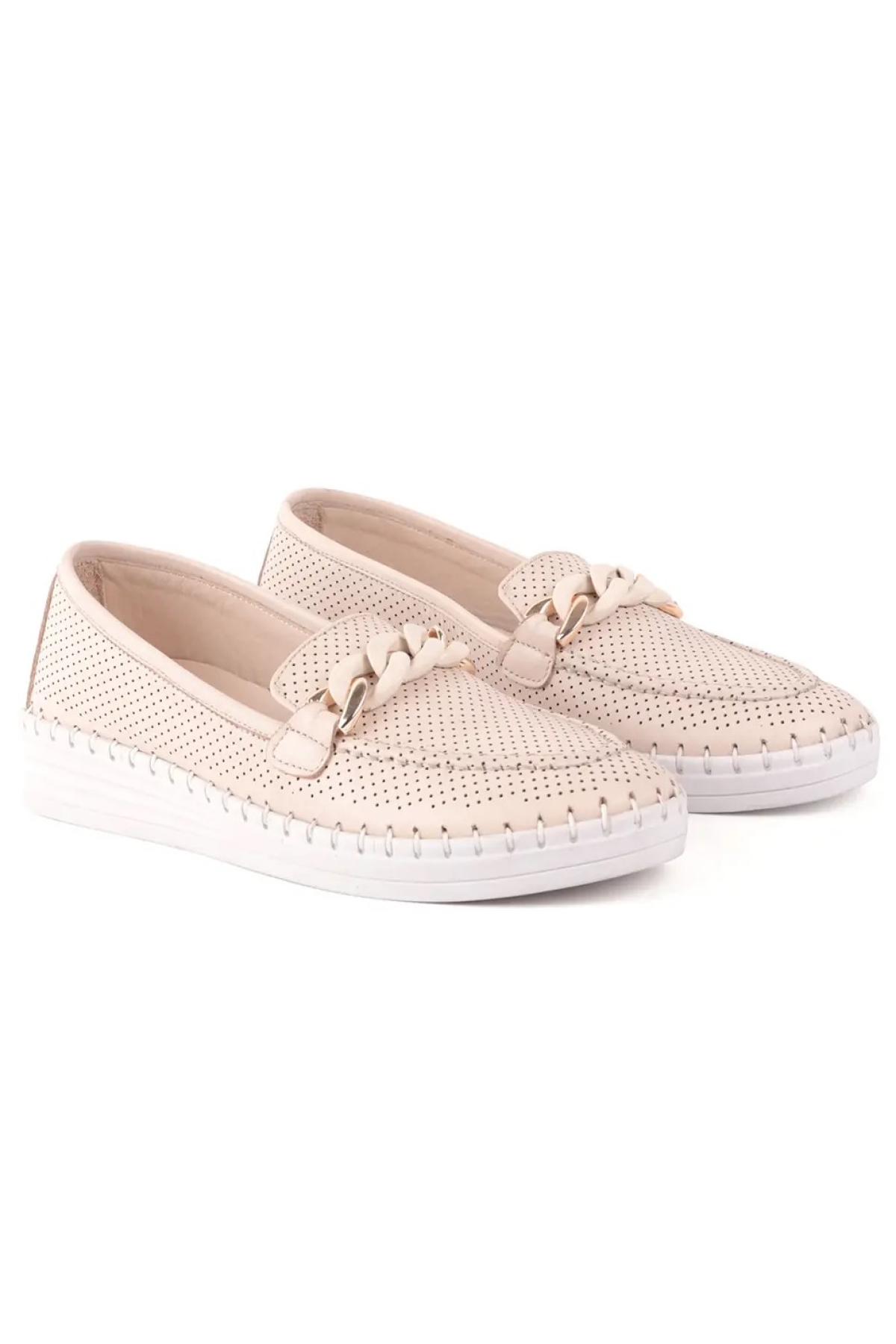 Blower Hakiki Deri Kadın Babet Ayakkabı - Görsel 5