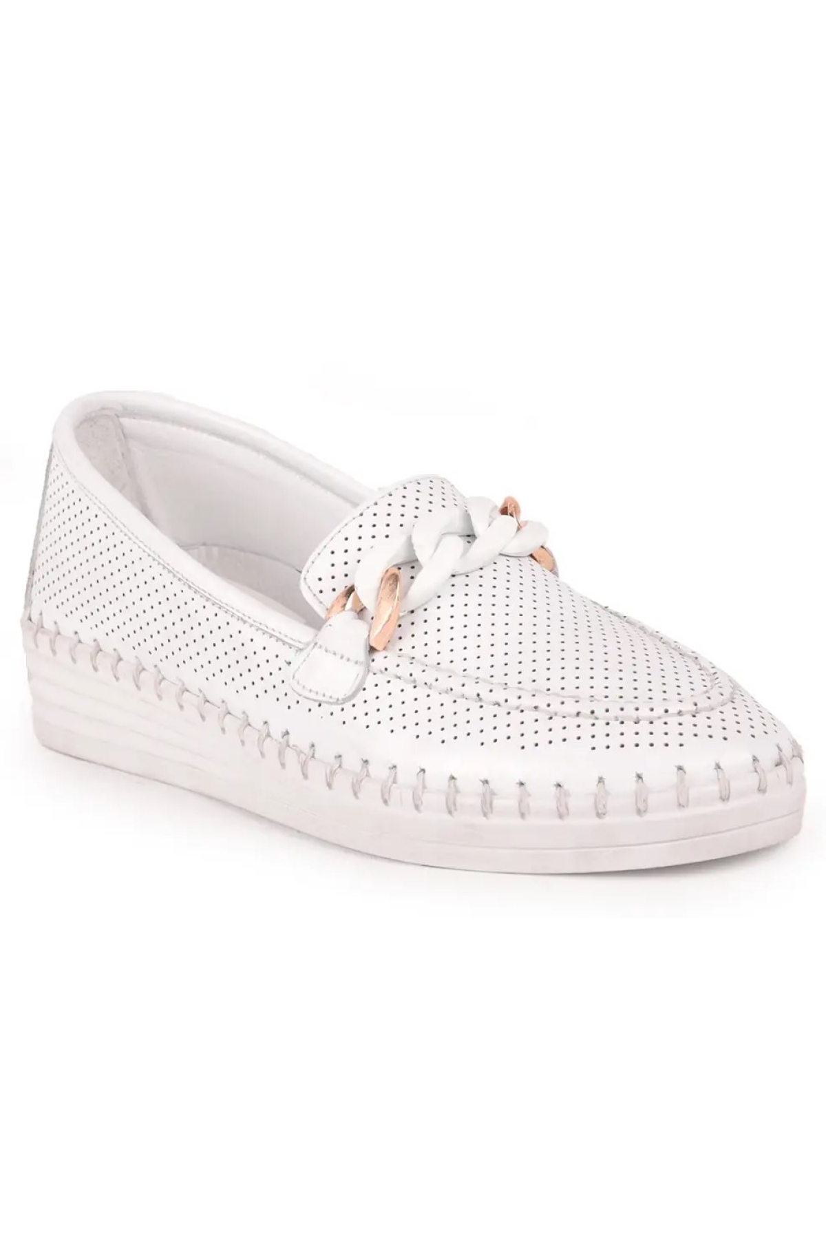 Blower Hakiki Deri Kadın Babet Ayakkabı - Görsel 3