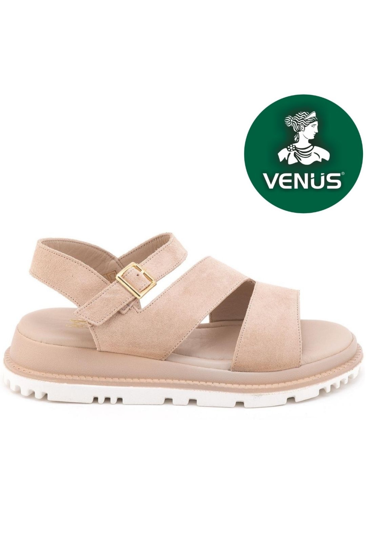 Hifli Hakiki Deri Comfort Ortopedik Kadın Sandalet - Görsel 4