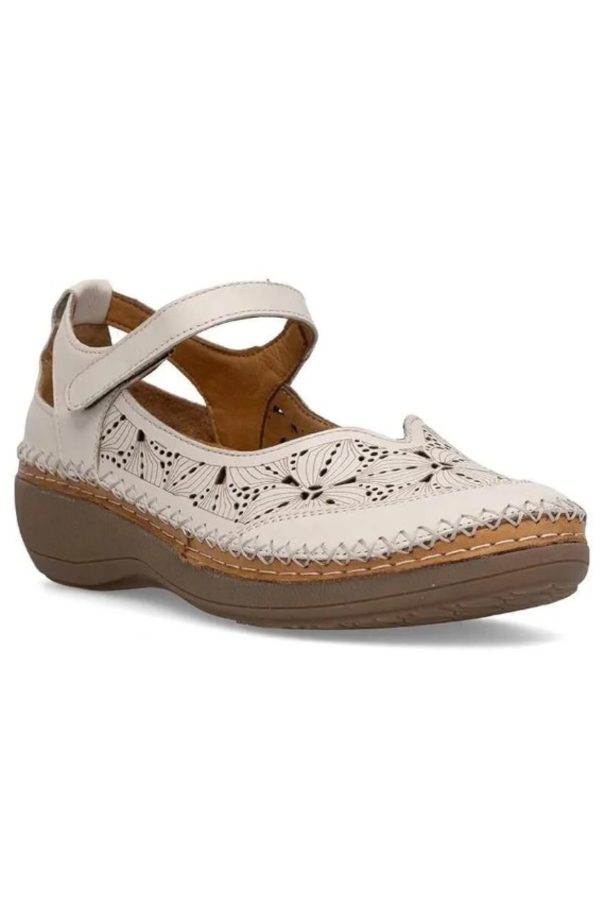 Rovner Hakiki Deri Kadın Babet Ayakkabı - Görsel 3