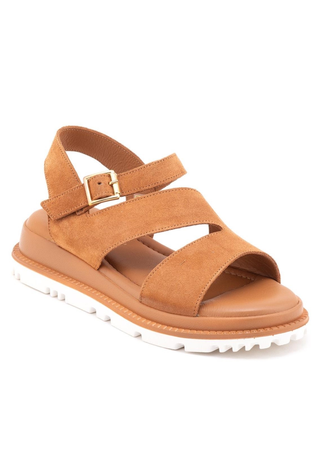 Hifli Hakiki Deri Comfort Ortopedik Kadın Sandalet - Görsel 3