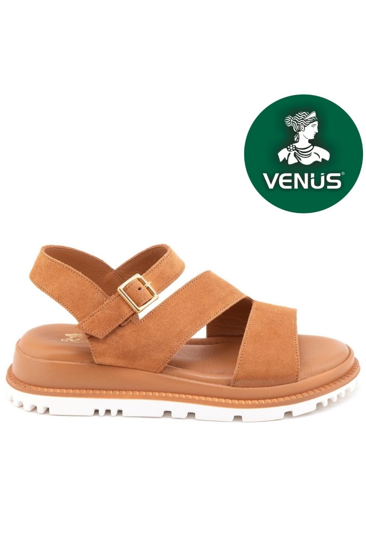 Hifli Hakiki Deri Comfort Ortopedik Kadın Sandalet - Görsel 4