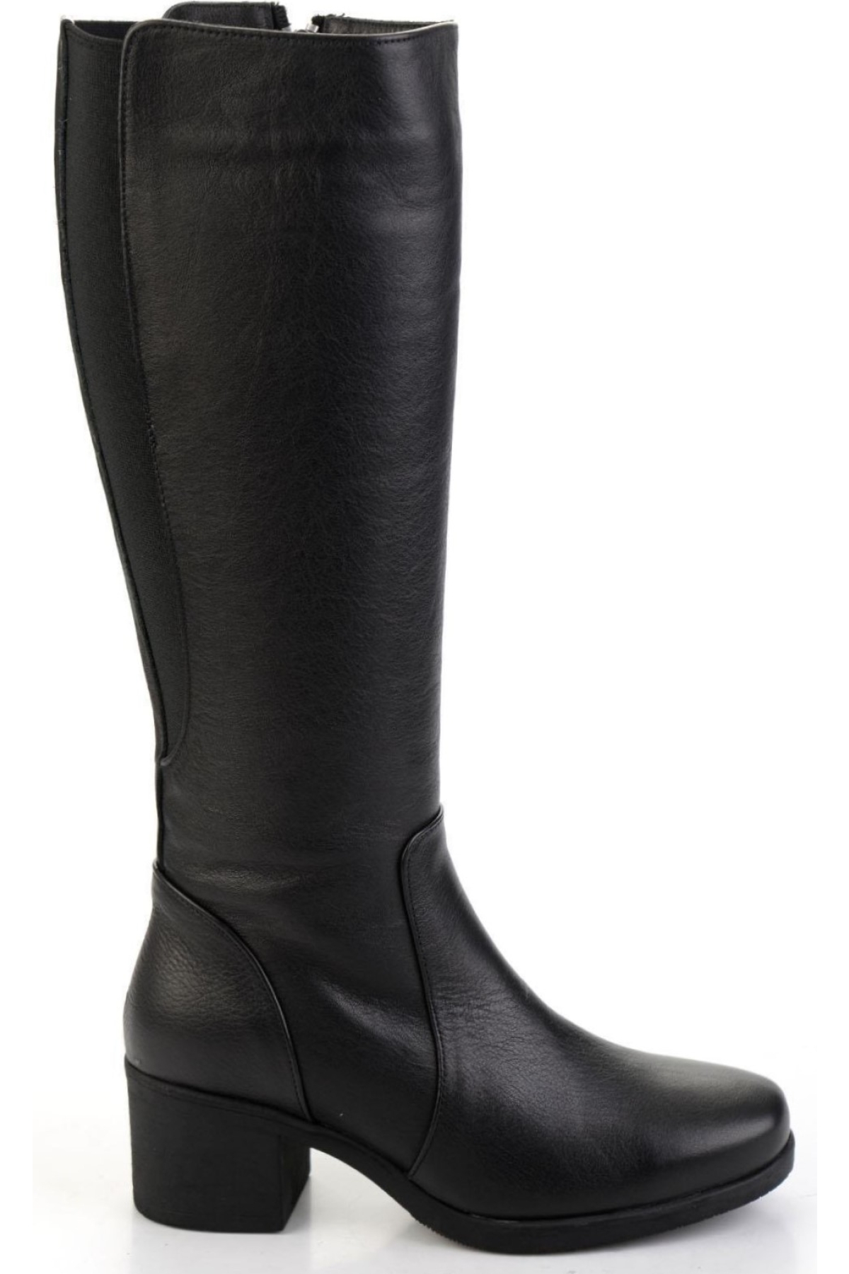 021-1 Streç Hakiki Deri Kadın Çizme - Görsel 4