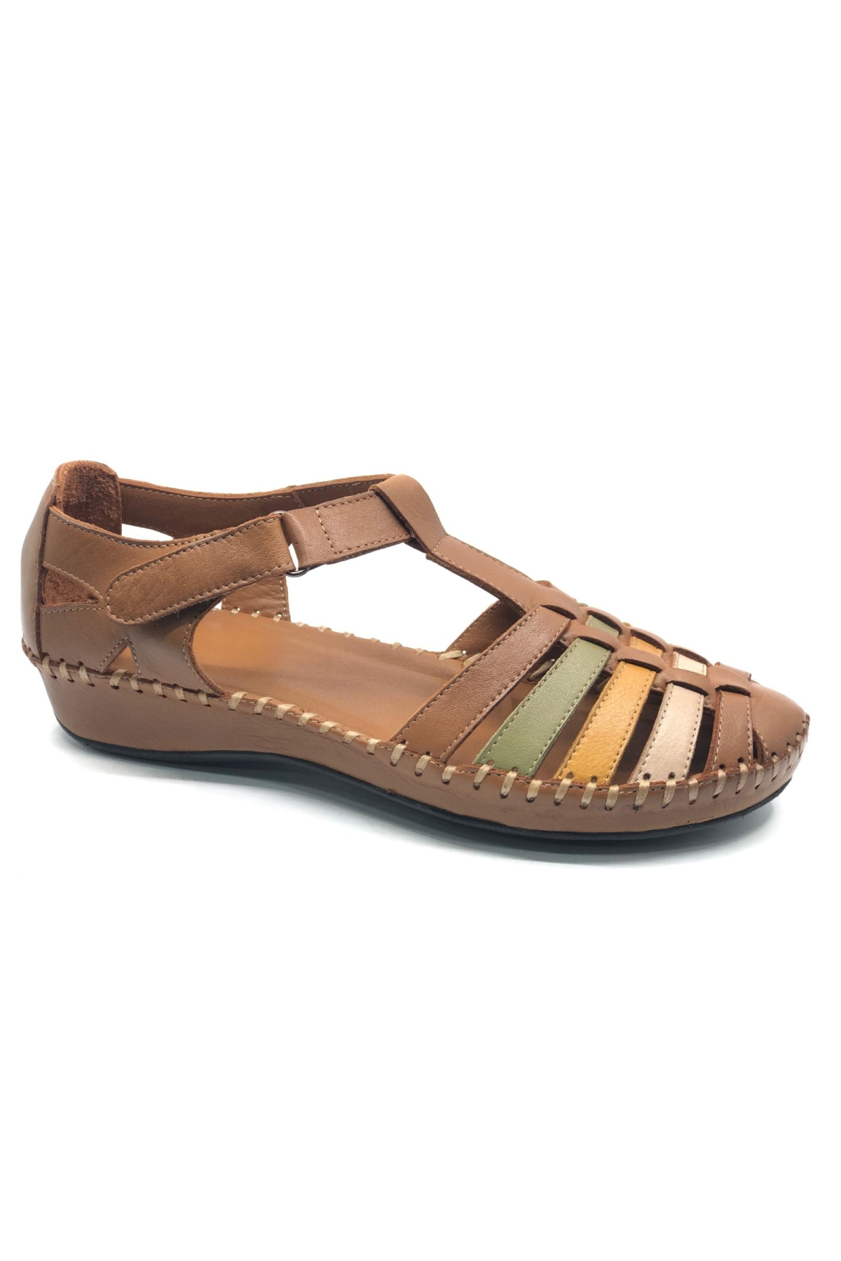 Trrop Hakiki Deri Comfort Ortopedik Kadın Sandalet - Görsel 3