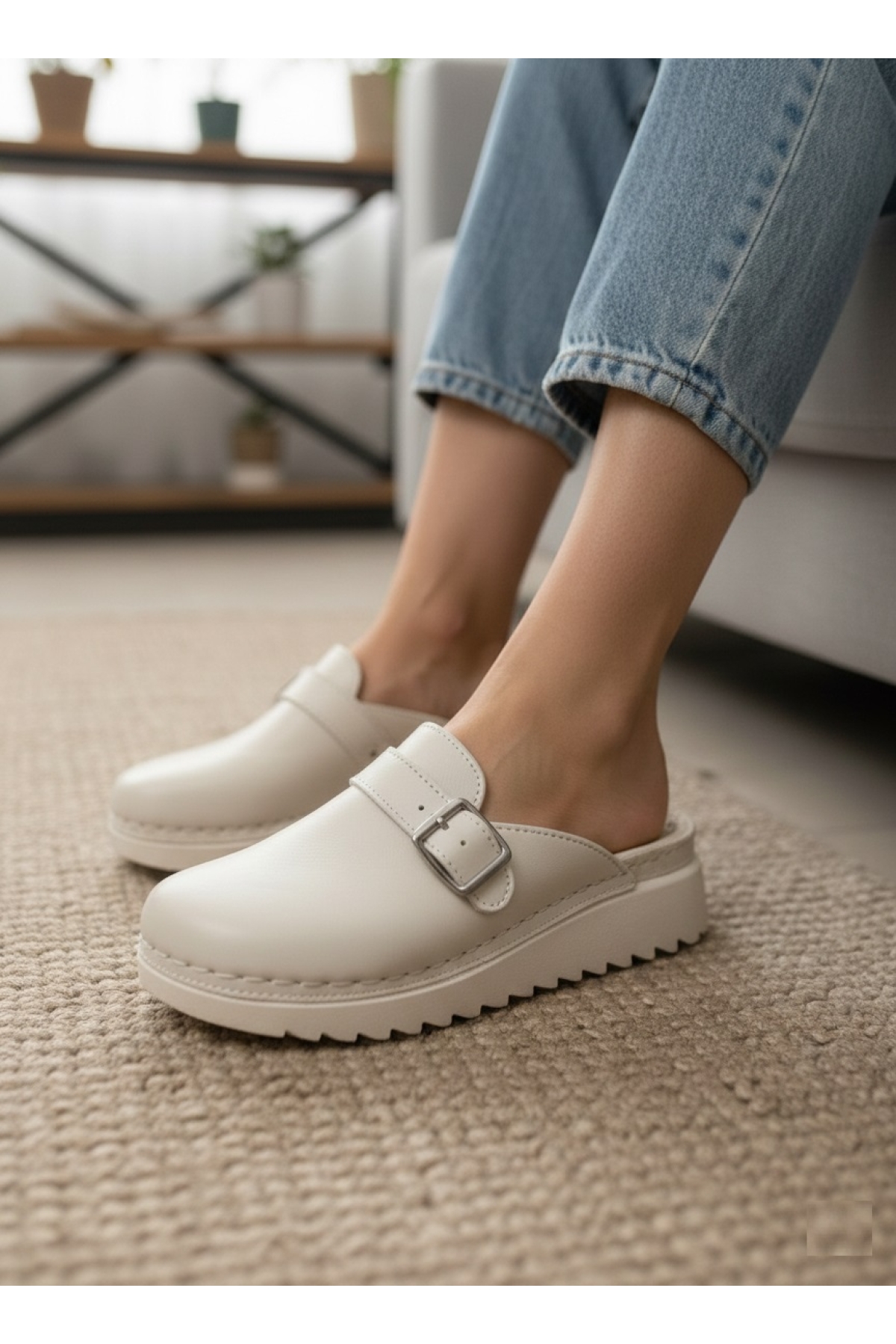 PR Tokalı Ortopedik Yumuşak Taban Kadın Terlik - Görsel 2