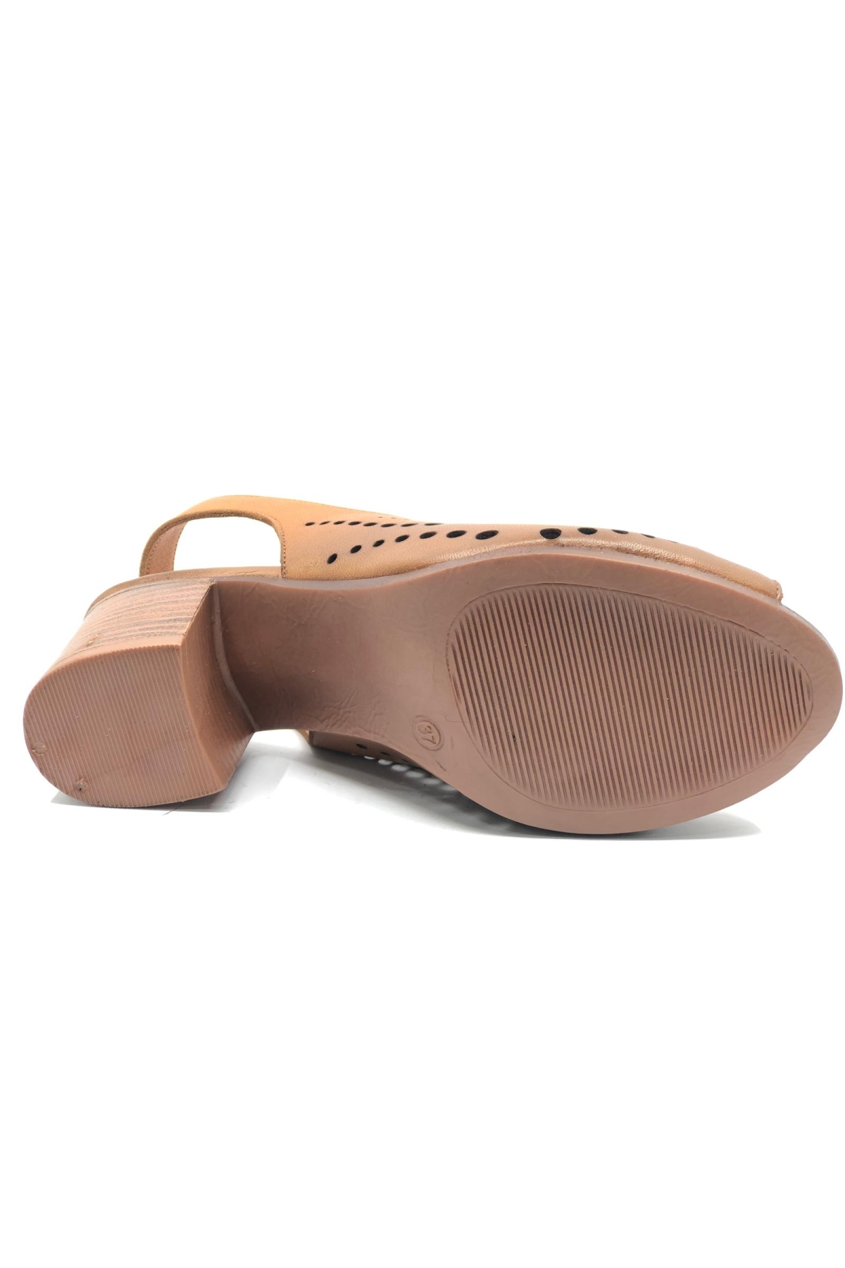 Benefşe Hakiki Deri Comfort Ortopedik Kadın Sandalet - Görsel 6