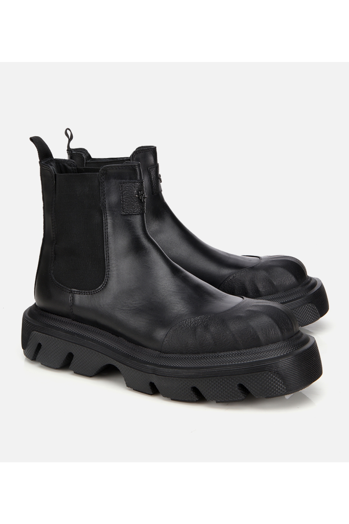 Erkek Deri Siyah Yüksek Tabanlı Chelsea Bot - Görsel 3