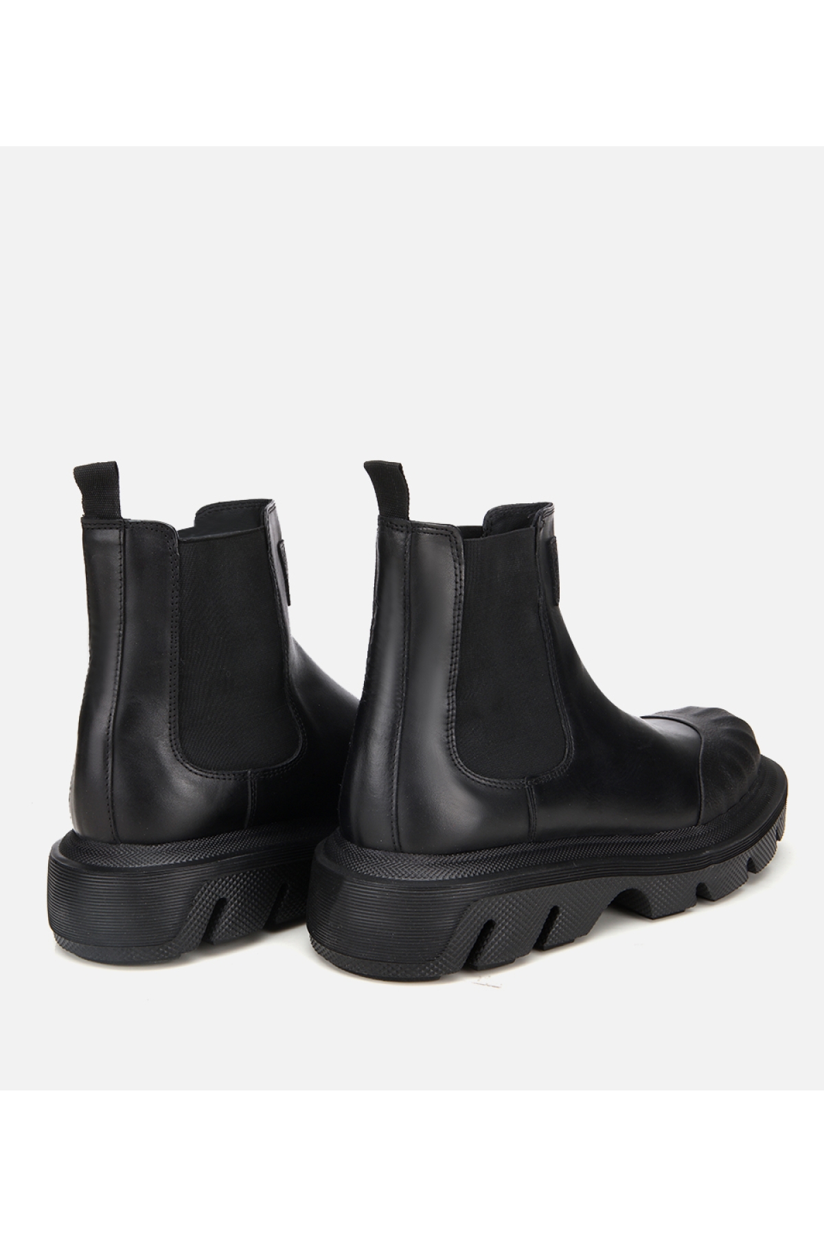 Erkek Deri Siyah Yüksek Tabanlı Chelsea Bot - Görsel 4