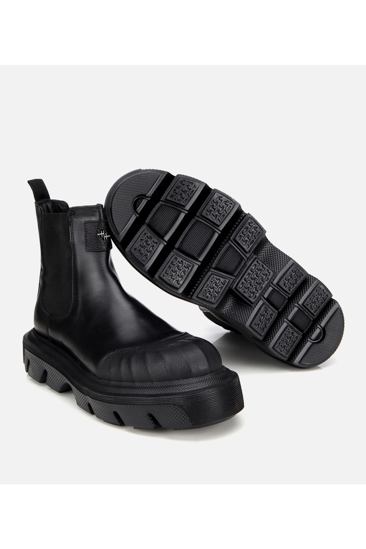 Erkek Deri Siyah Yüksek Tabanlı Chelsea Bot - Görsel 5