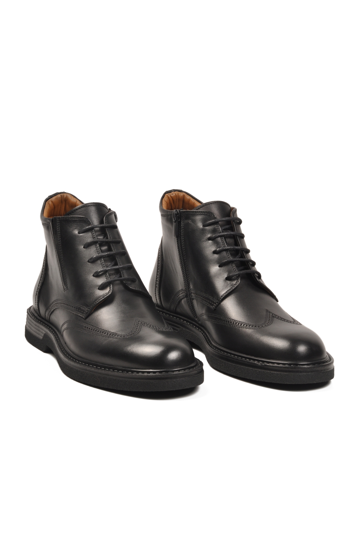 2903 İçi Dışı Hakiki Deri Siyah Erkek Bot - Görsel 4