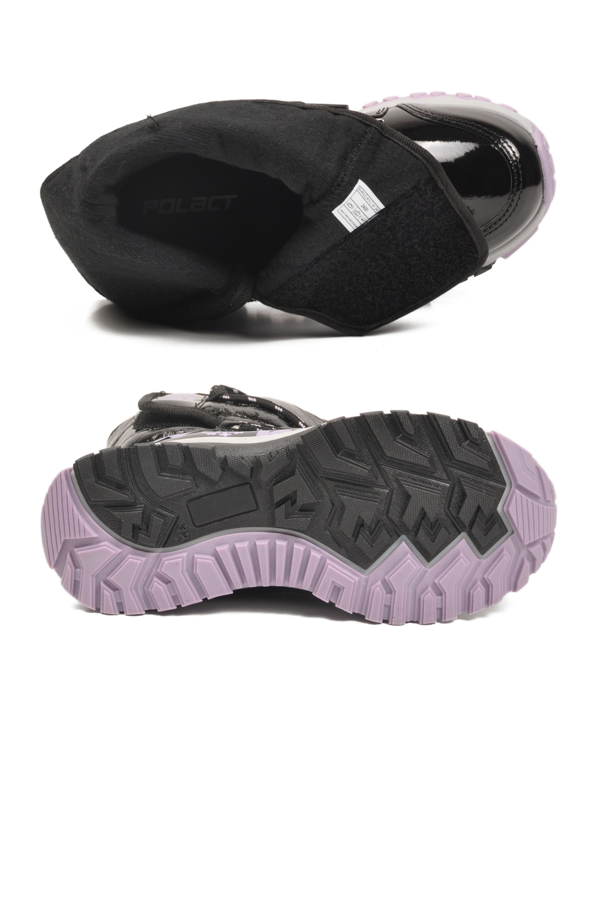 24081 F Kaymaz Soğuğa Dirençli Siyah Lila Kız Çocuk Bot - Görsel 6