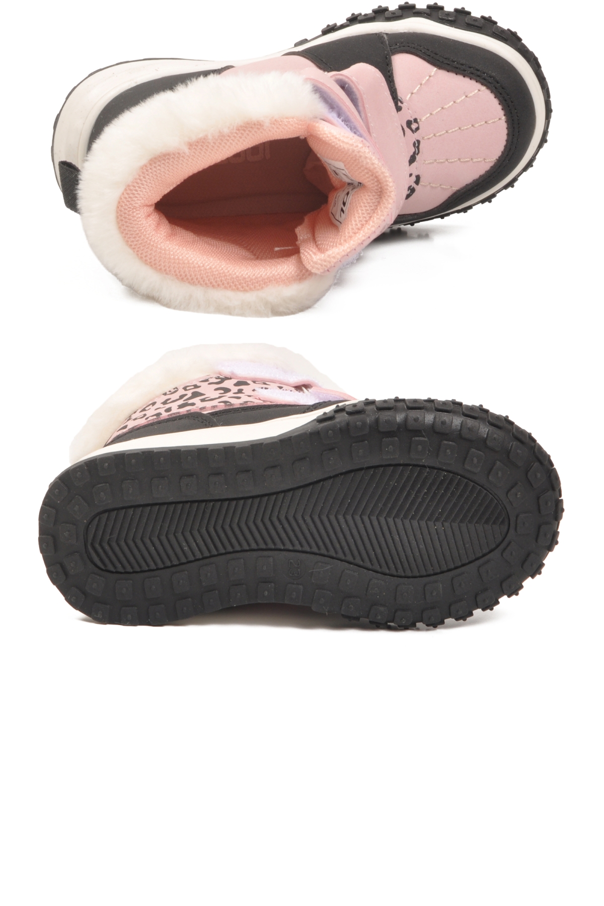 Shade B Pudra Cırtlı Kürklü Kaymaz Unisex Bebek Bot - Görsel 6