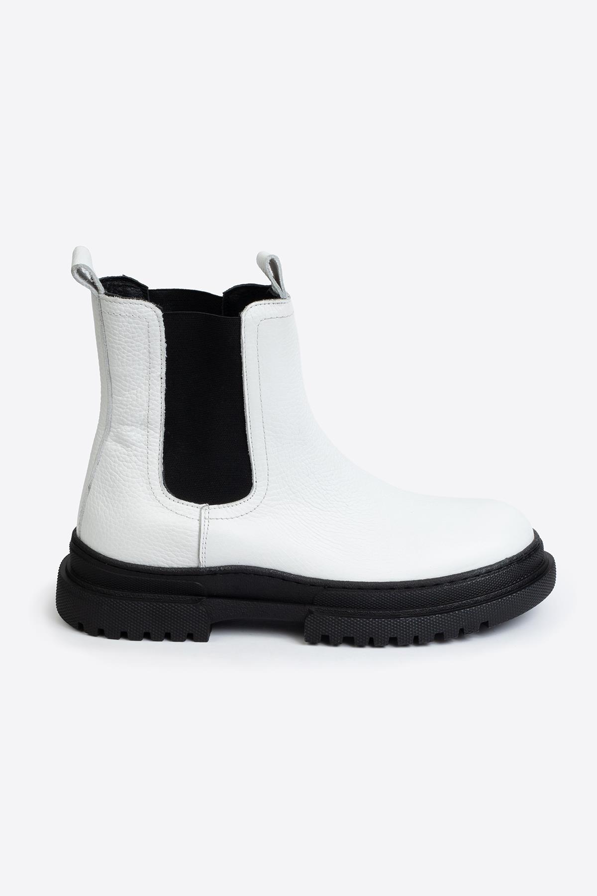 Letoon Letoon Beyaz KADIN HAKİKİ DERİ BOT | Flo Beyaz - 3. görsel