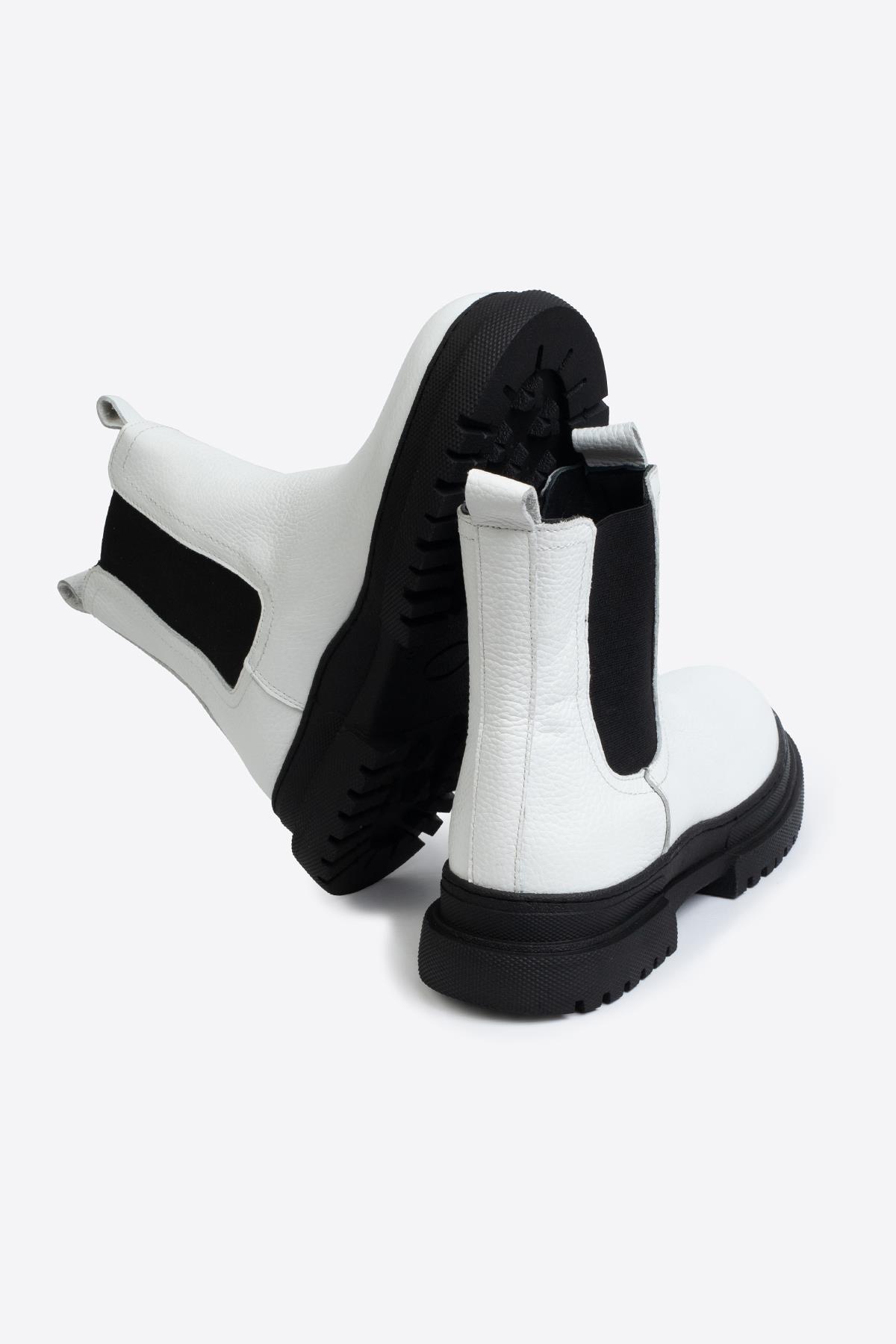 Letoon Letoon Beyaz KADIN HAKİKİ DERİ BOT | Flo Beyaz - 4. görsel