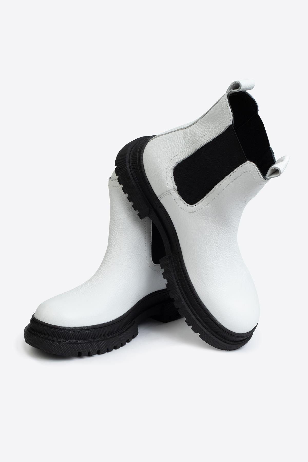 Letoon Letoon Beyaz KADIN HAKİKİ DERİ BOT | Flo Beyaz - 5. görsel