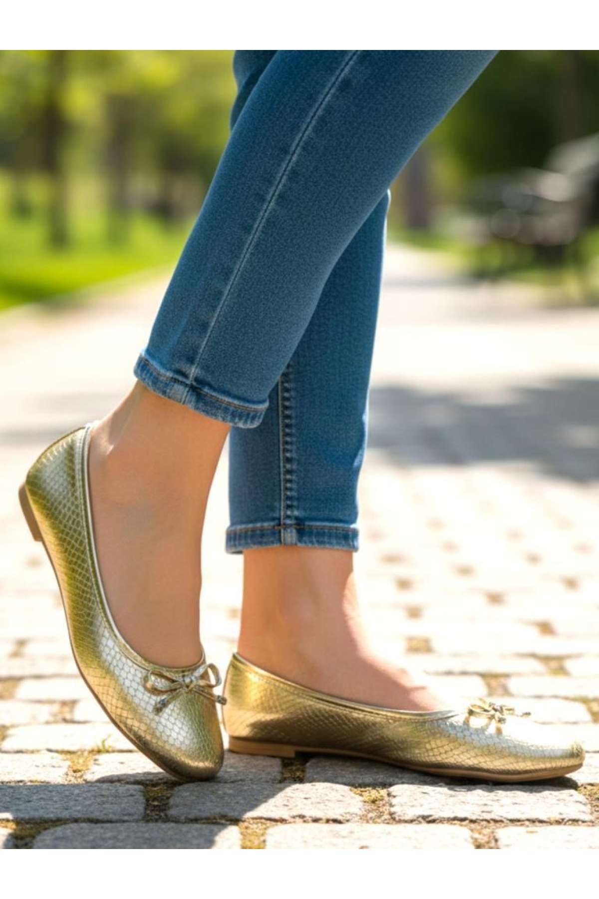 Serena Trend Fiyonklu Kadın Babet Ofis Ayakkabısı Yazlık Şık Babet - Görsel 2
