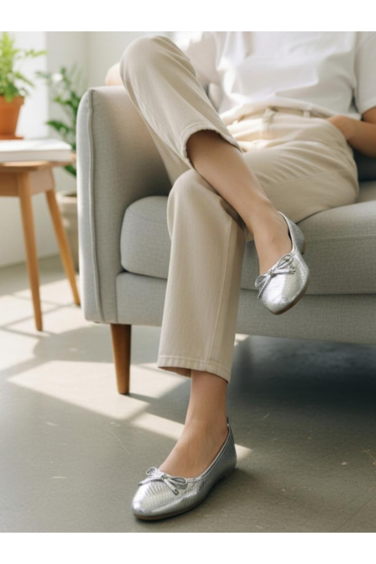 Serena Trend Fiyonklu Kadın Babet Ofis Ayakkabısı Yazlık Şık Babet - Görsel 6