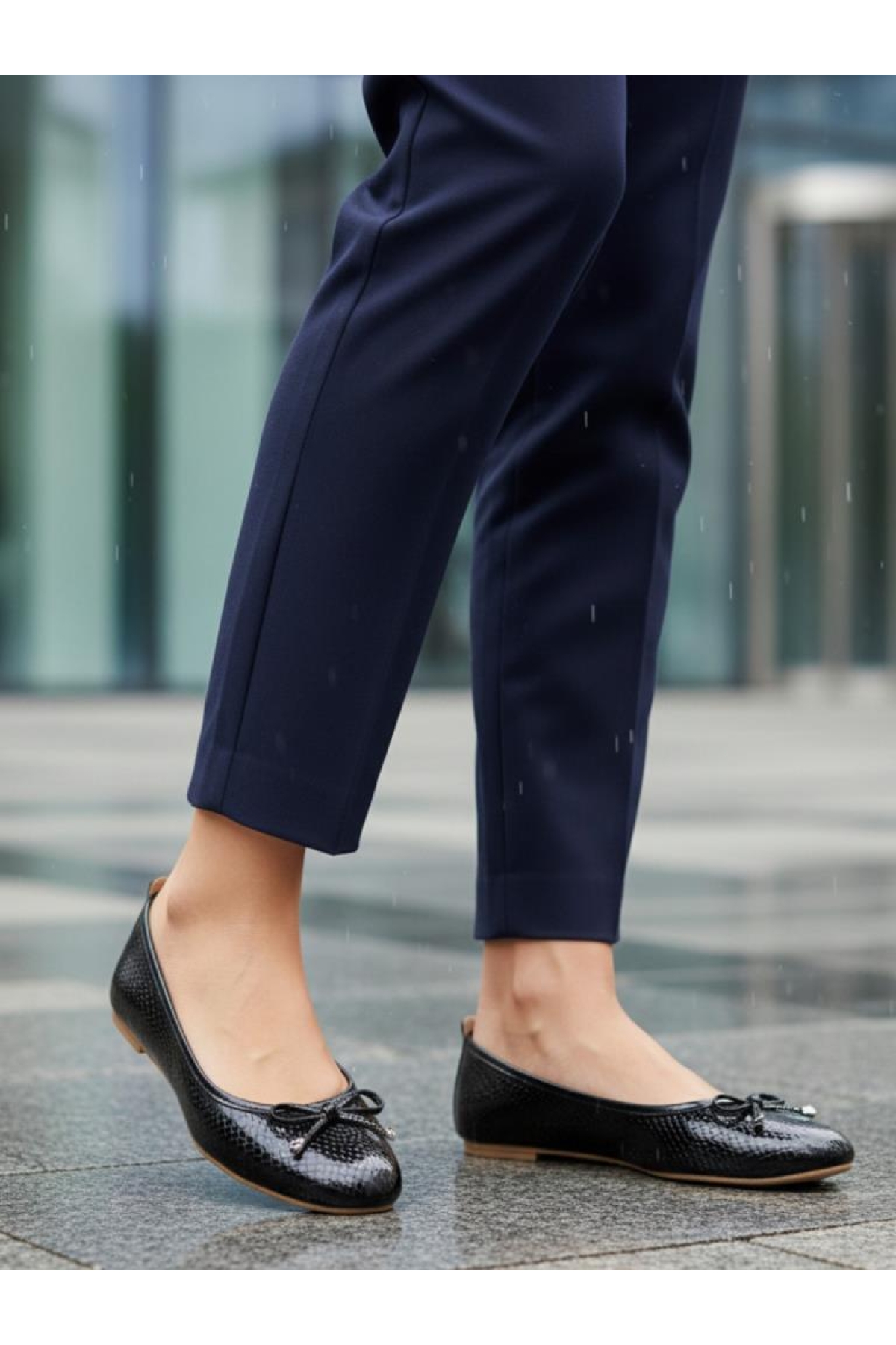 Serena Trend Fiyonklu Kadın Babet Ofis Ayakkabısı Yazlık Şık Babet - Görsel 6