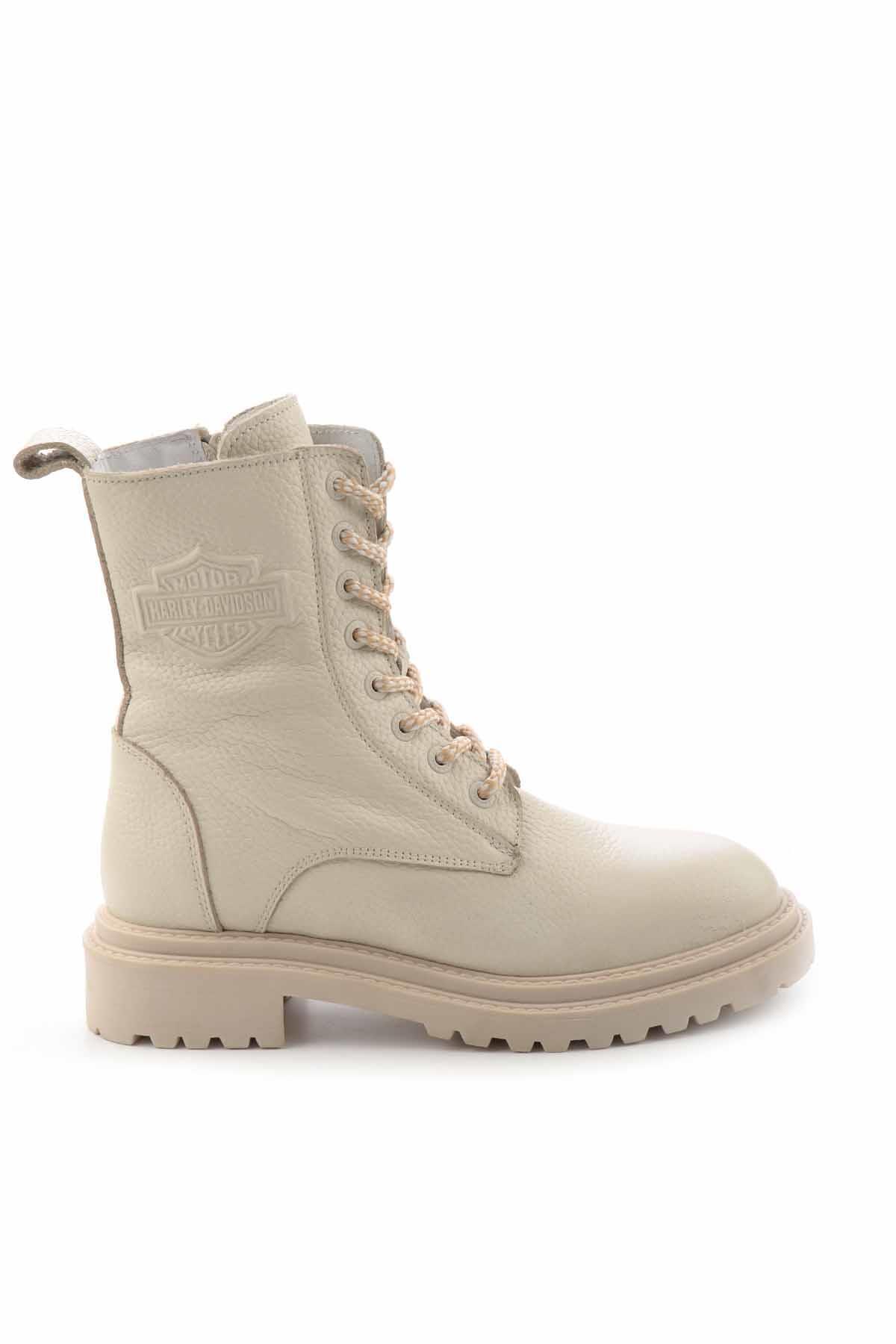 Beige Leather Kadın Bot &amp; Bootie HD0777002303 - Görsel 2