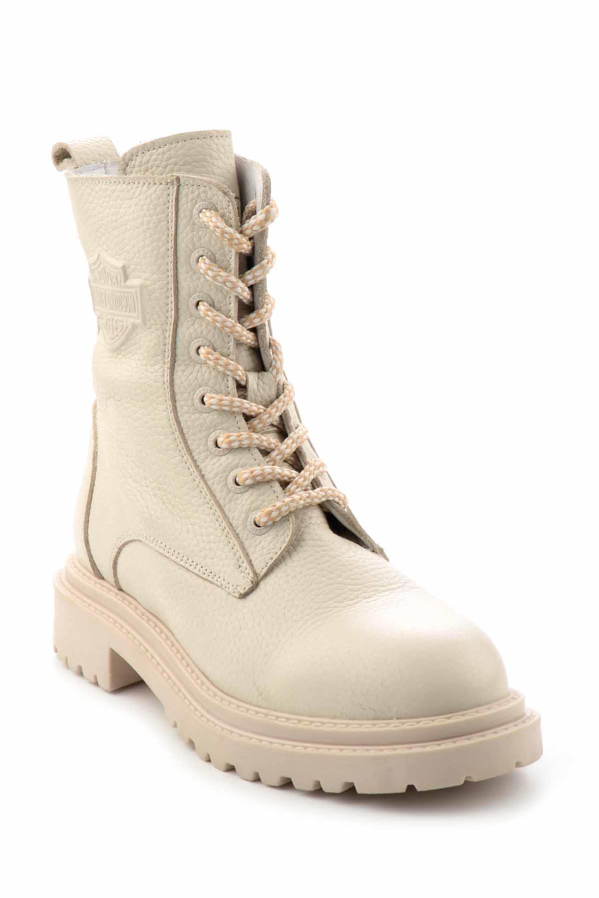 Beige Leather Kadın Bot &amp; Bootie HD0777002303 - Görsel 3