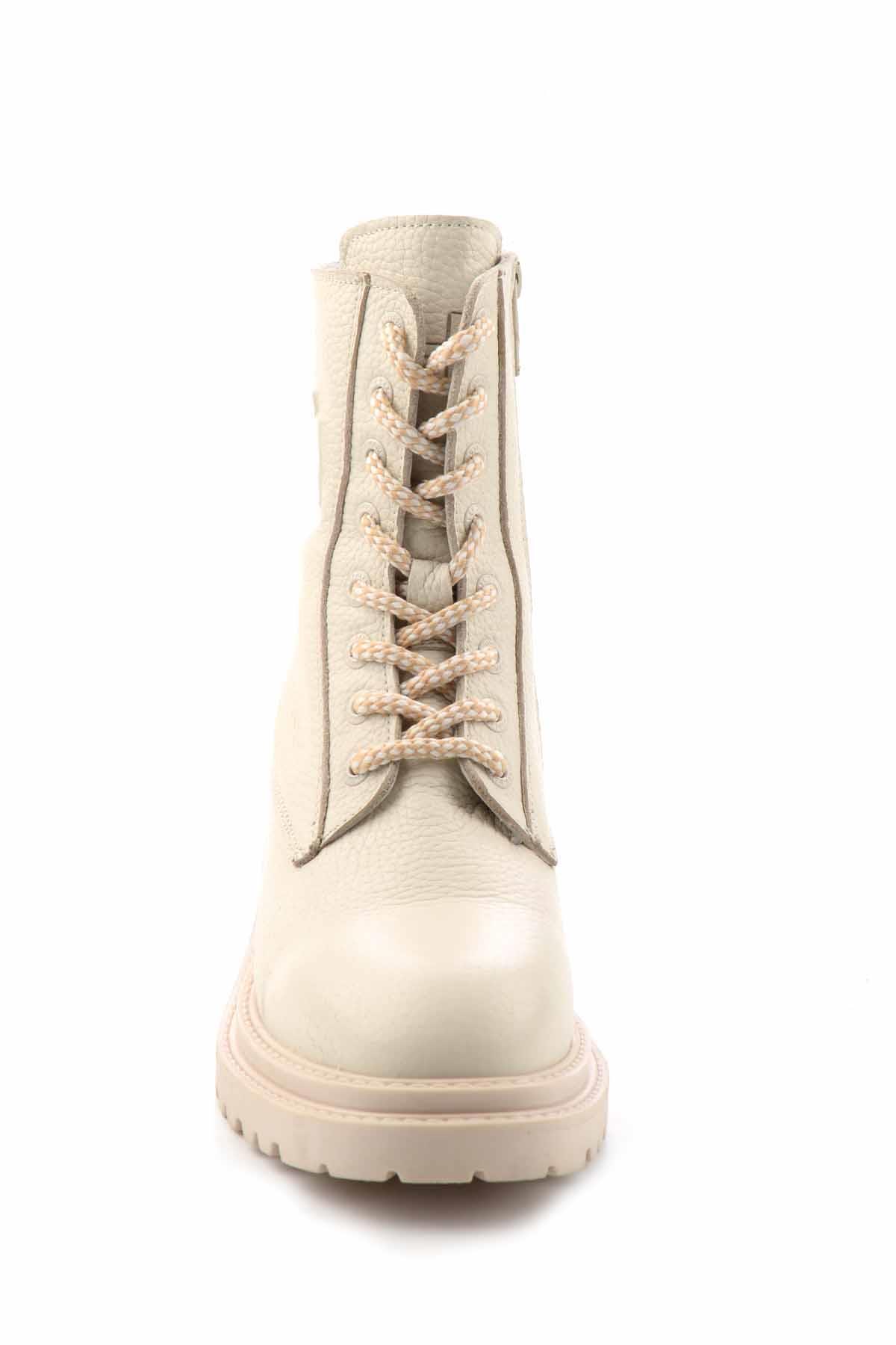 Beige Leather Kadın Bot &amp; Bootie HD0777002303 - Görsel 4