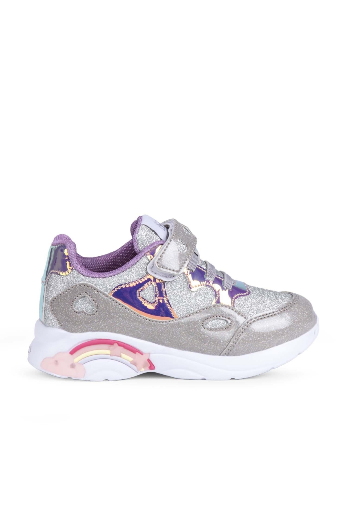 Buckhead Buckhead Gri BUCK4348-004 Diana Kız Çocuk Işıklı Spor Ayakkabı Sneaker | Flo Gri - 2. görsel