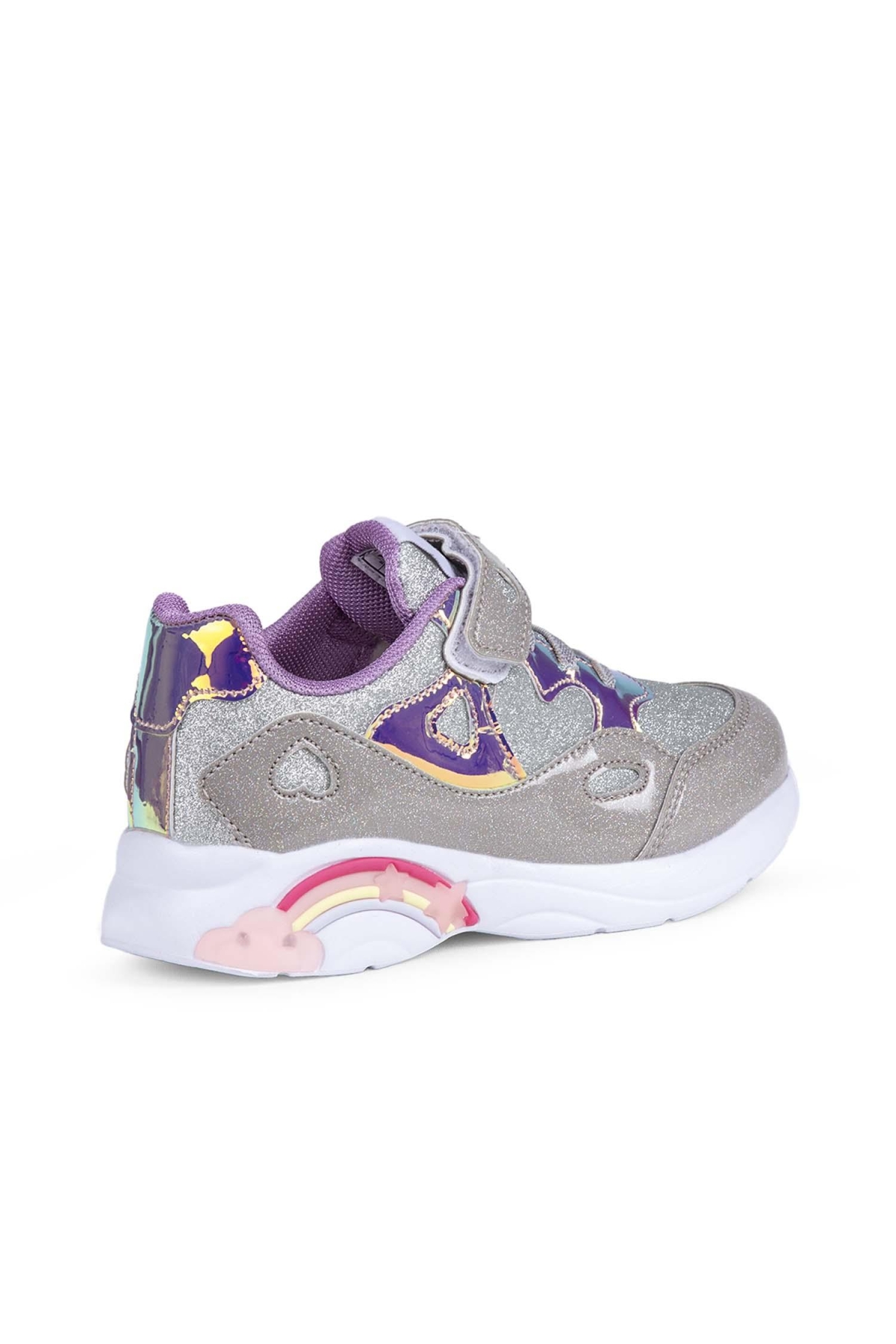 Buckhead Buckhead Gri BUCK4348-004 Diana Kız Çocuk Işıklı Spor Ayakkabı Sneaker | Flo Gri - 4. görsel
