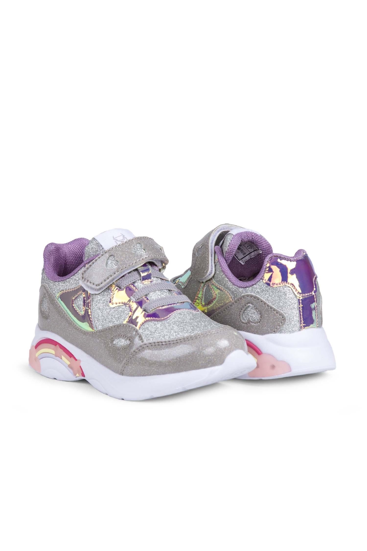 Buckhead Buckhead Gri BUCK4348-004 Diana Kız Çocuk Işıklı Spor Ayakkabı Sneaker | Flo Gri - 5. görsel