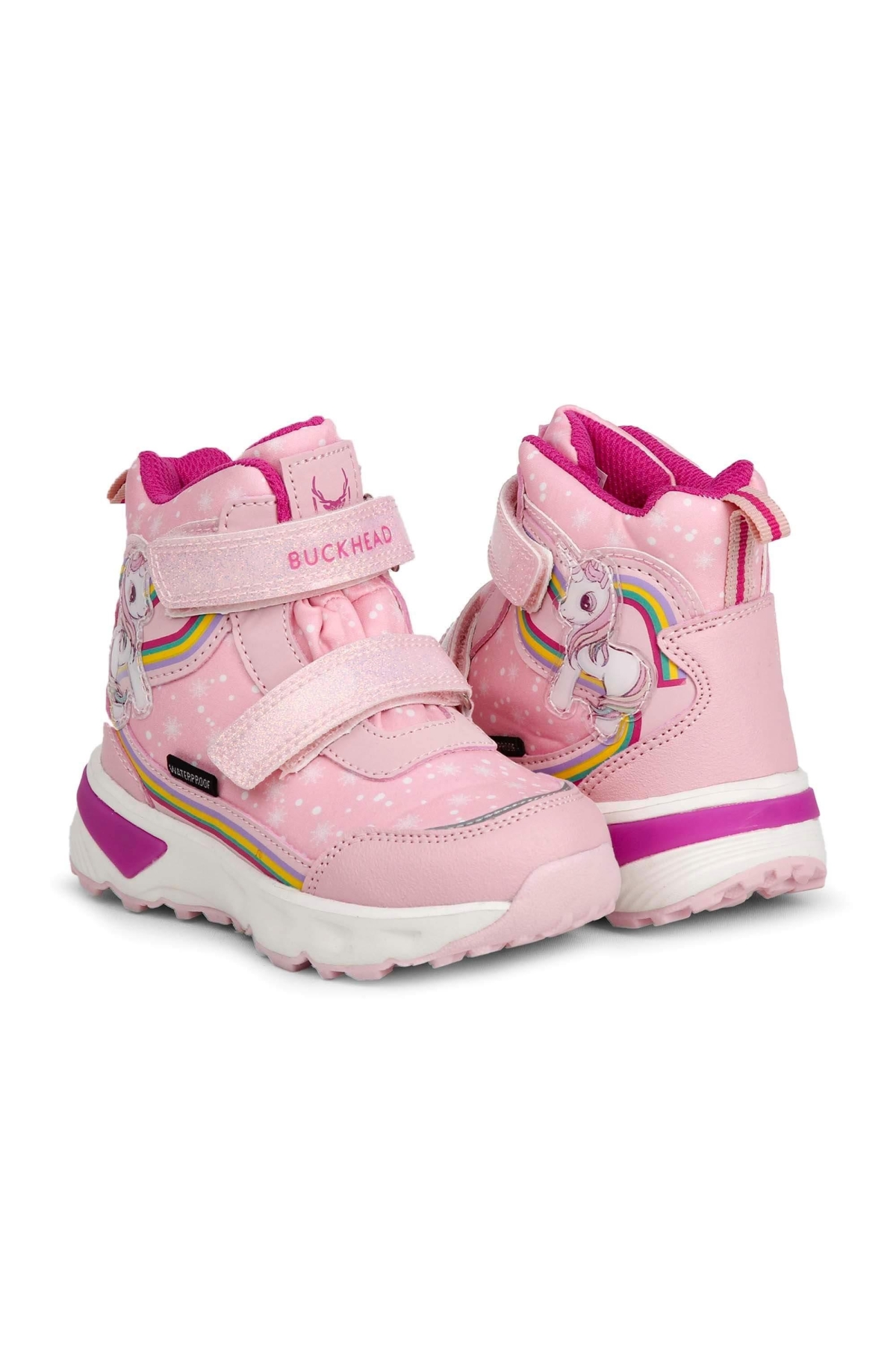 Buckhead Buckhead Pembe BUCK3033-009 Unicornie Kız Çocuk Işıklı Su Geçirmez Bot | Flo Pembe - 5. görsel