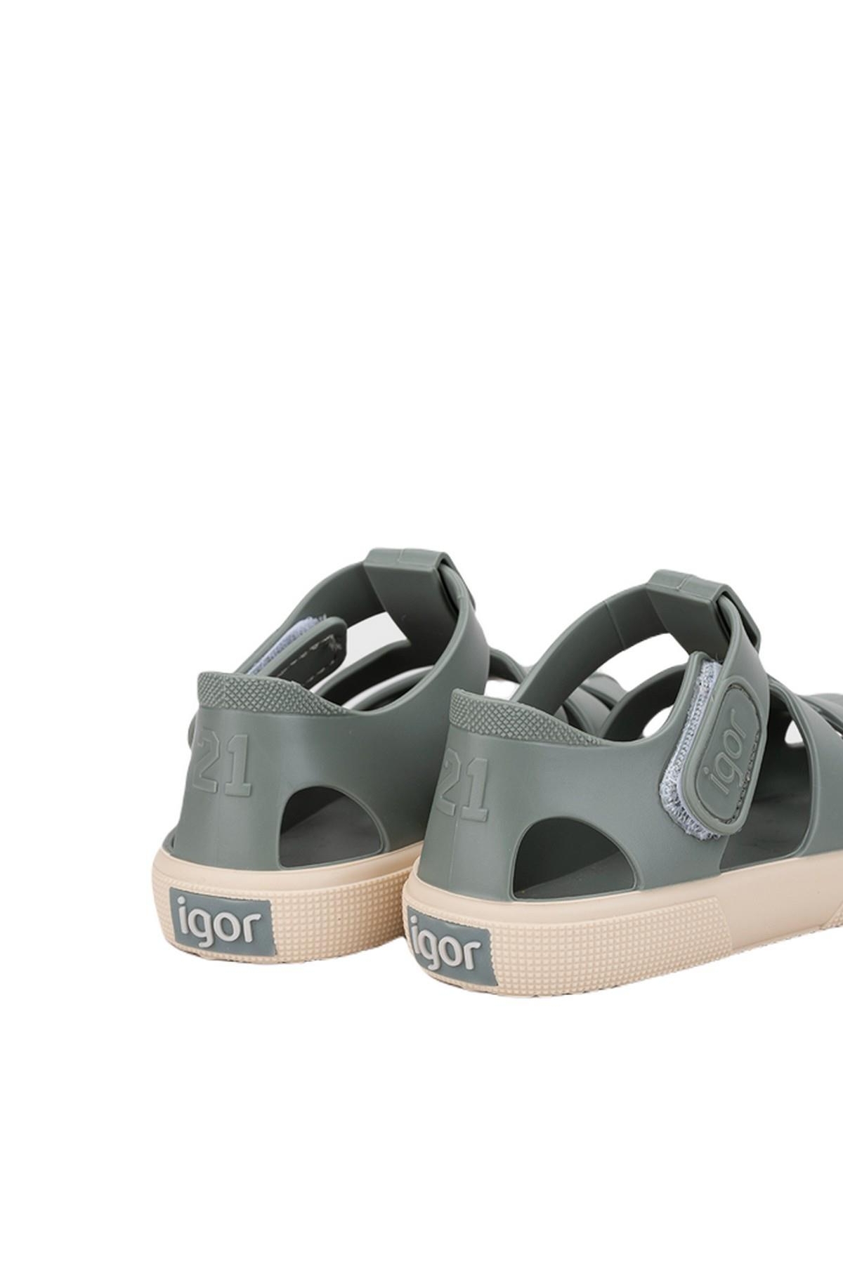 Igor Igor Yeşil S10340-013 Bay Çocuk Sandalet Outdoor Ayakkabı | Flo Yeşil - 4. görsel