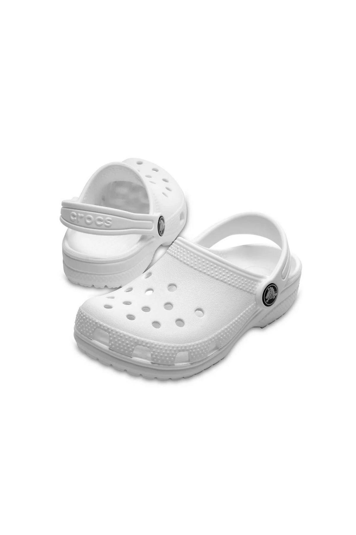 Crocs Crocs Beyaz 206991-100 Classic Clog K Çocuk Sandalet Outdoor Ayakkabı | Flo Beyaz - 4. görsel