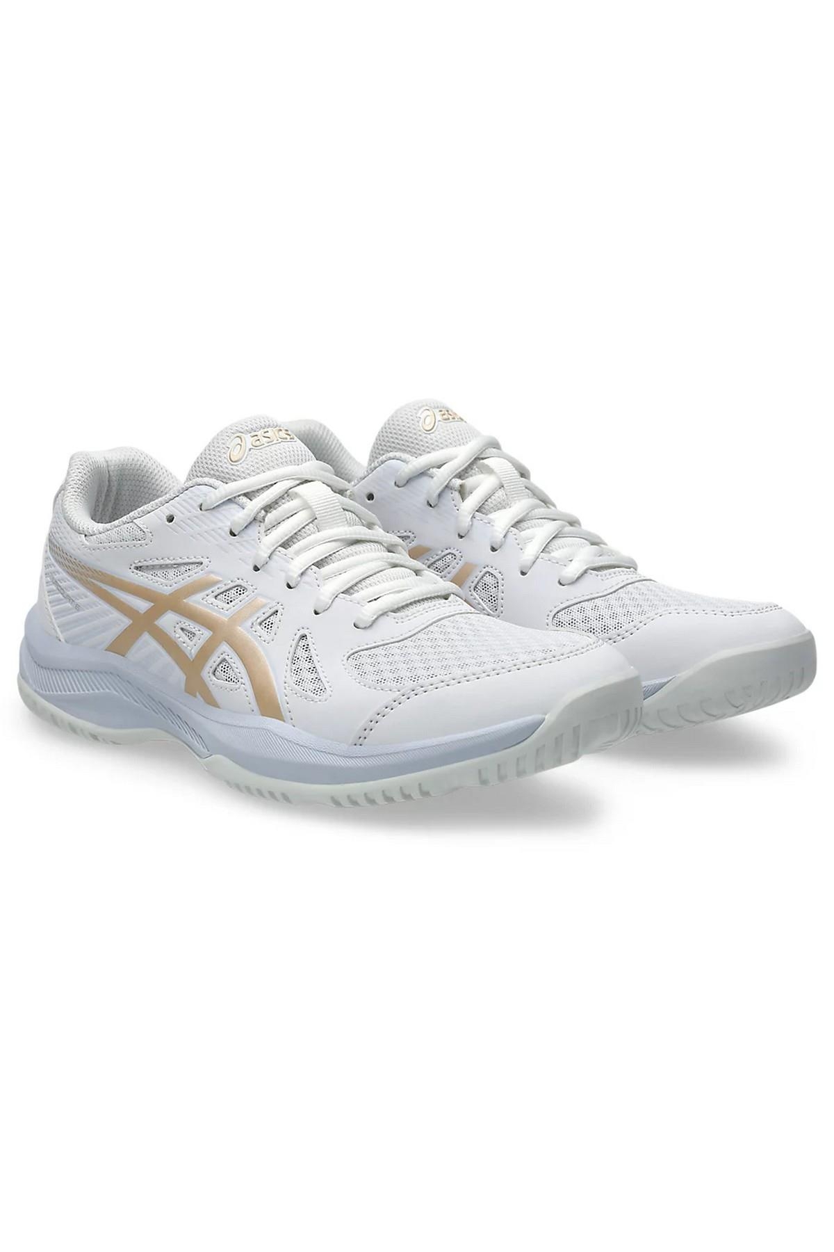 Asics Asics Beyaz 1072A107-103 Upcourt 6 Kadın Voleybol Ayakkabısı Sneaker | Flo Beyaz - 3. görsel