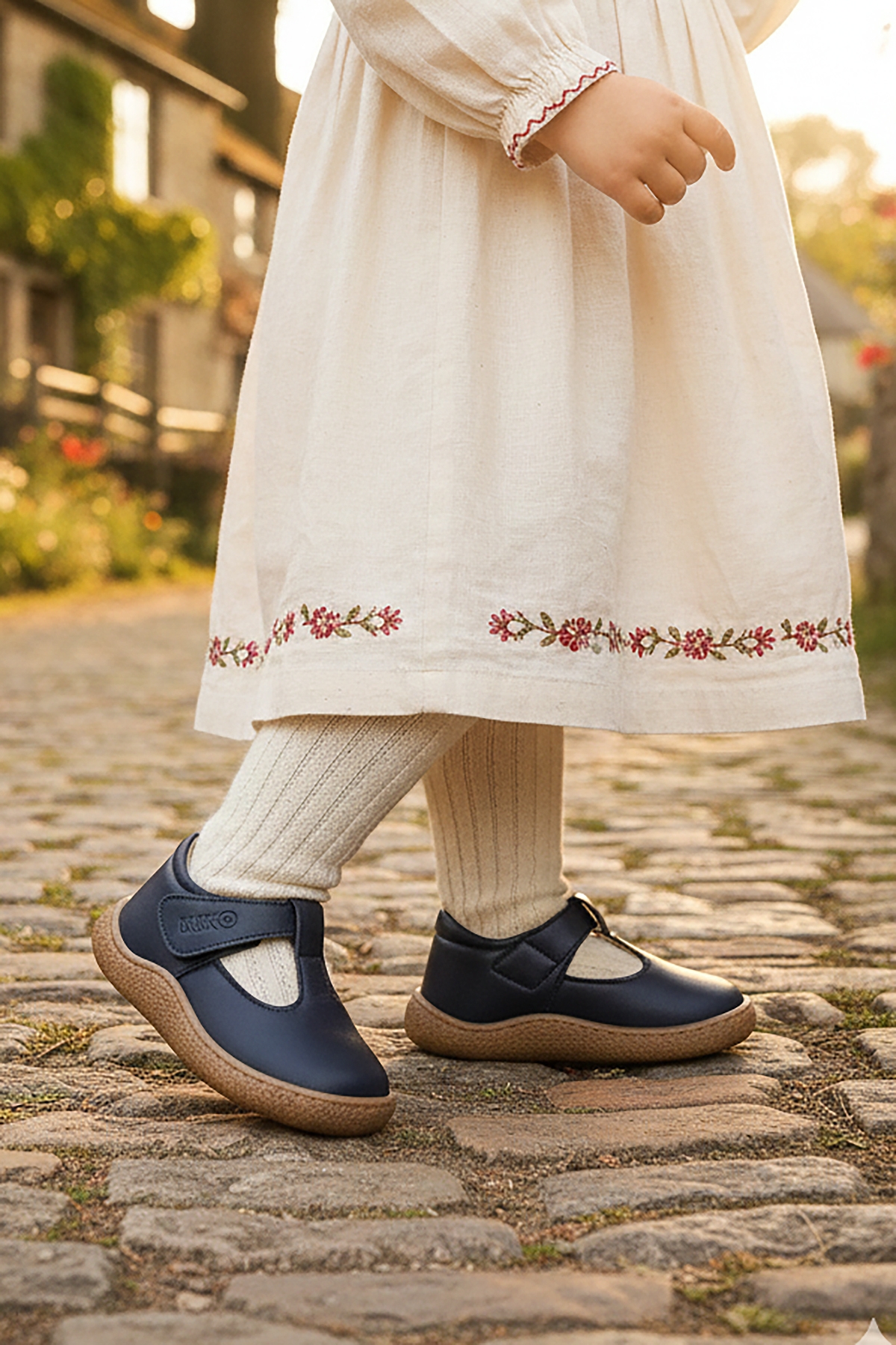 Lija %100 Deri Günlük Kız Bebek Babet Ayakkabı Lacivert - Görsel 4