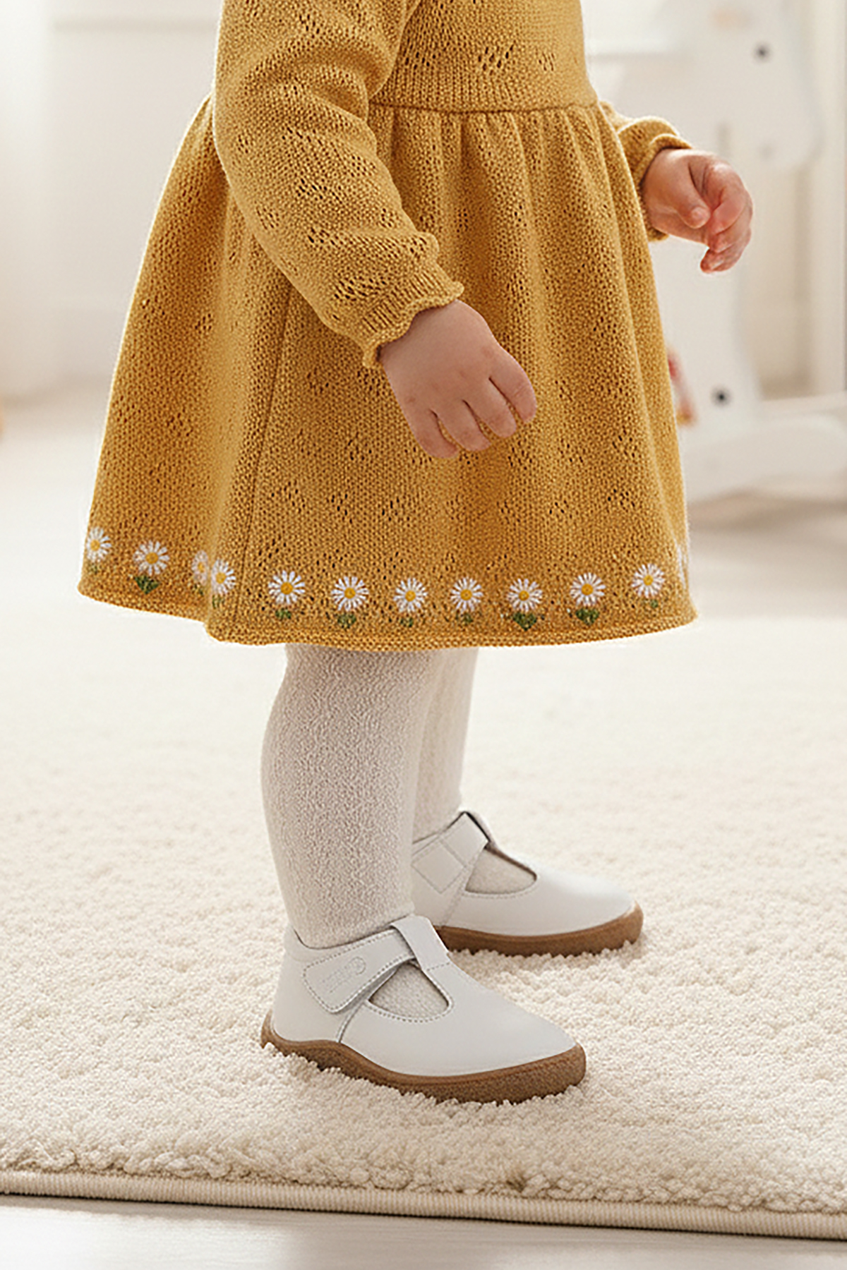 Lija %100 Deri Günlük Kız Bebek Babet Ayakkabı Beyaz - Görsel 4