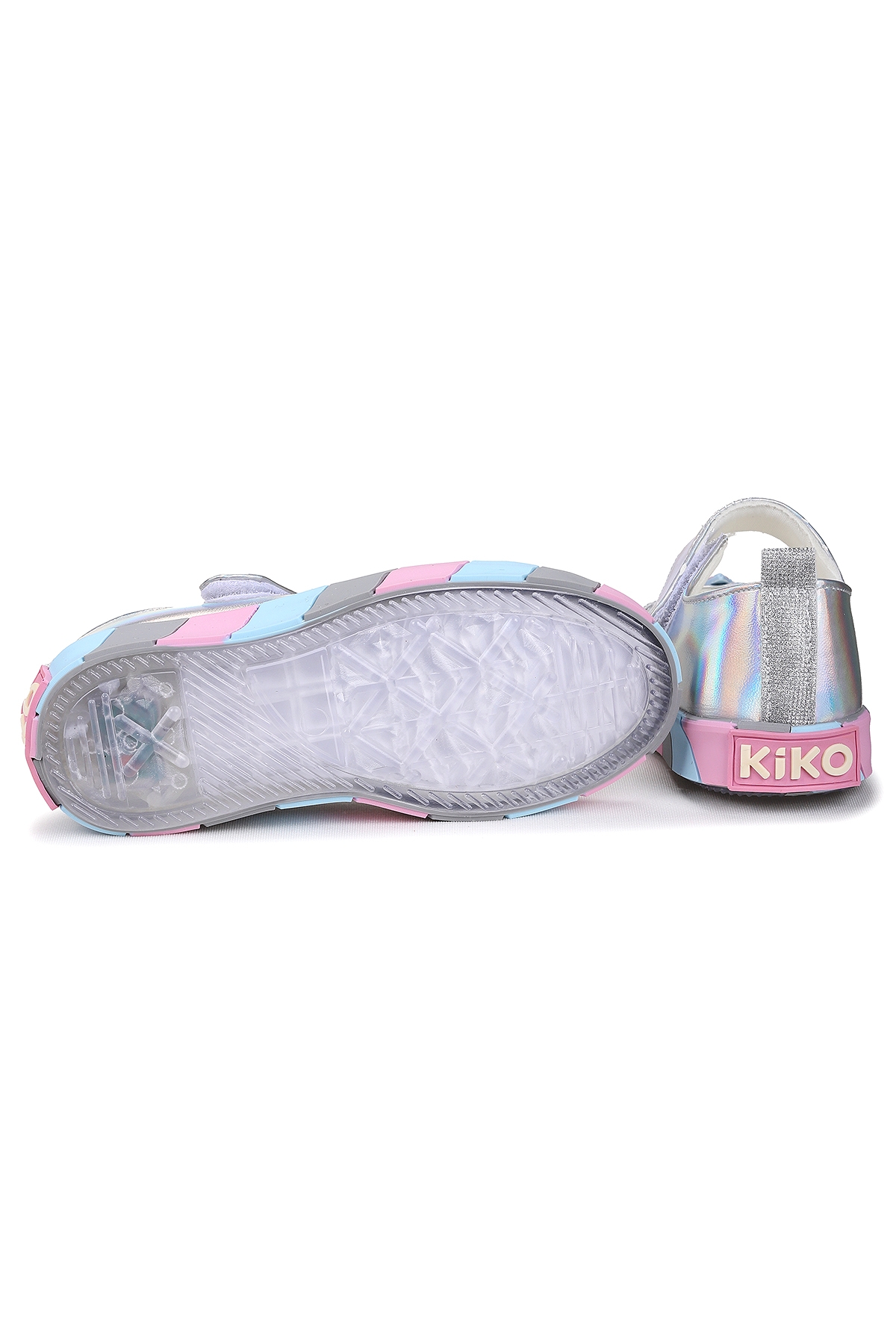 Gilan Cırtlı Işıklı Kız Çocuk Babet Ayakkabı Gümüş - Görsel 6