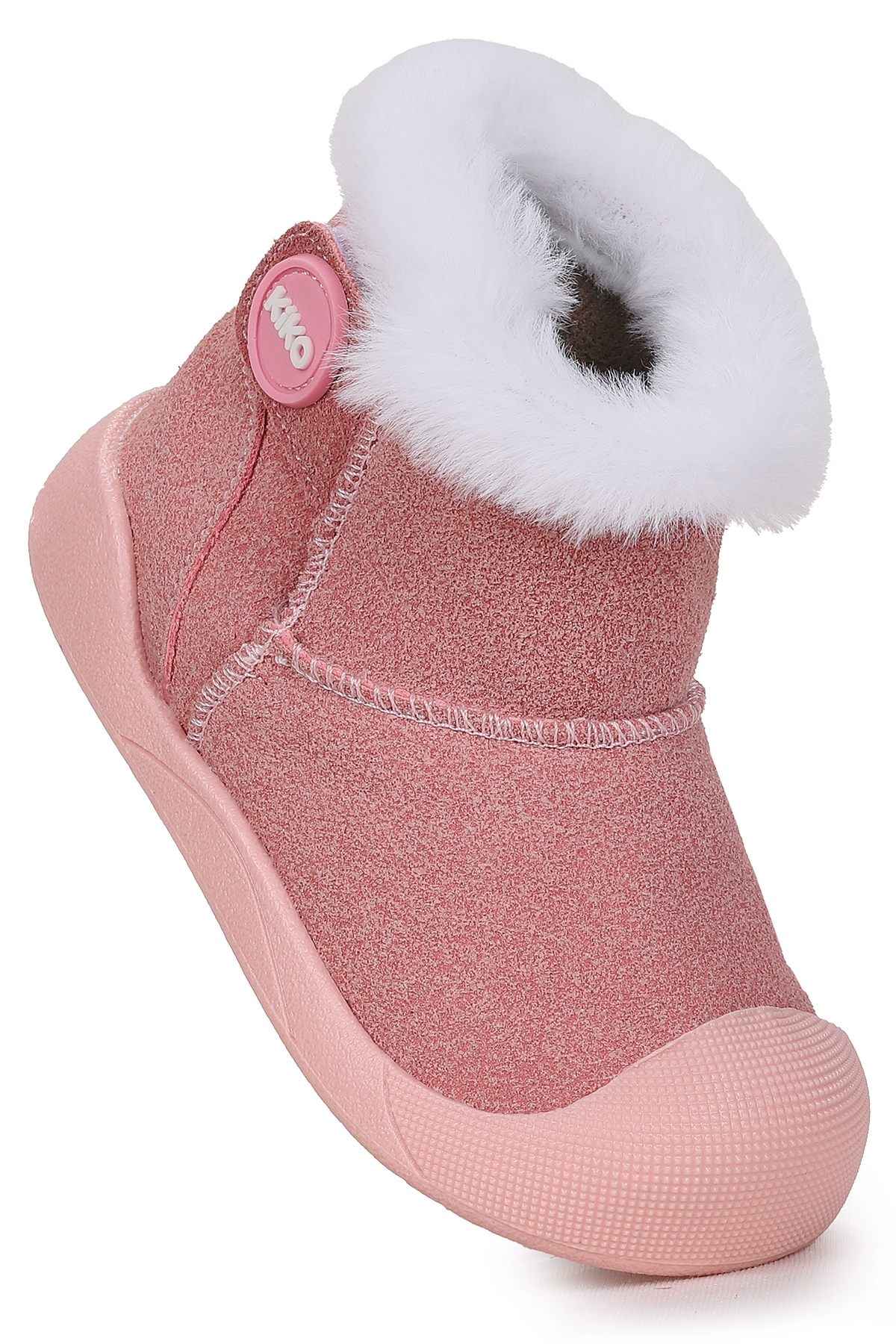 Liplan Cırtlı Termo Taban Kız Bebek Bot Ayakkabı Pudra - Görsel 5