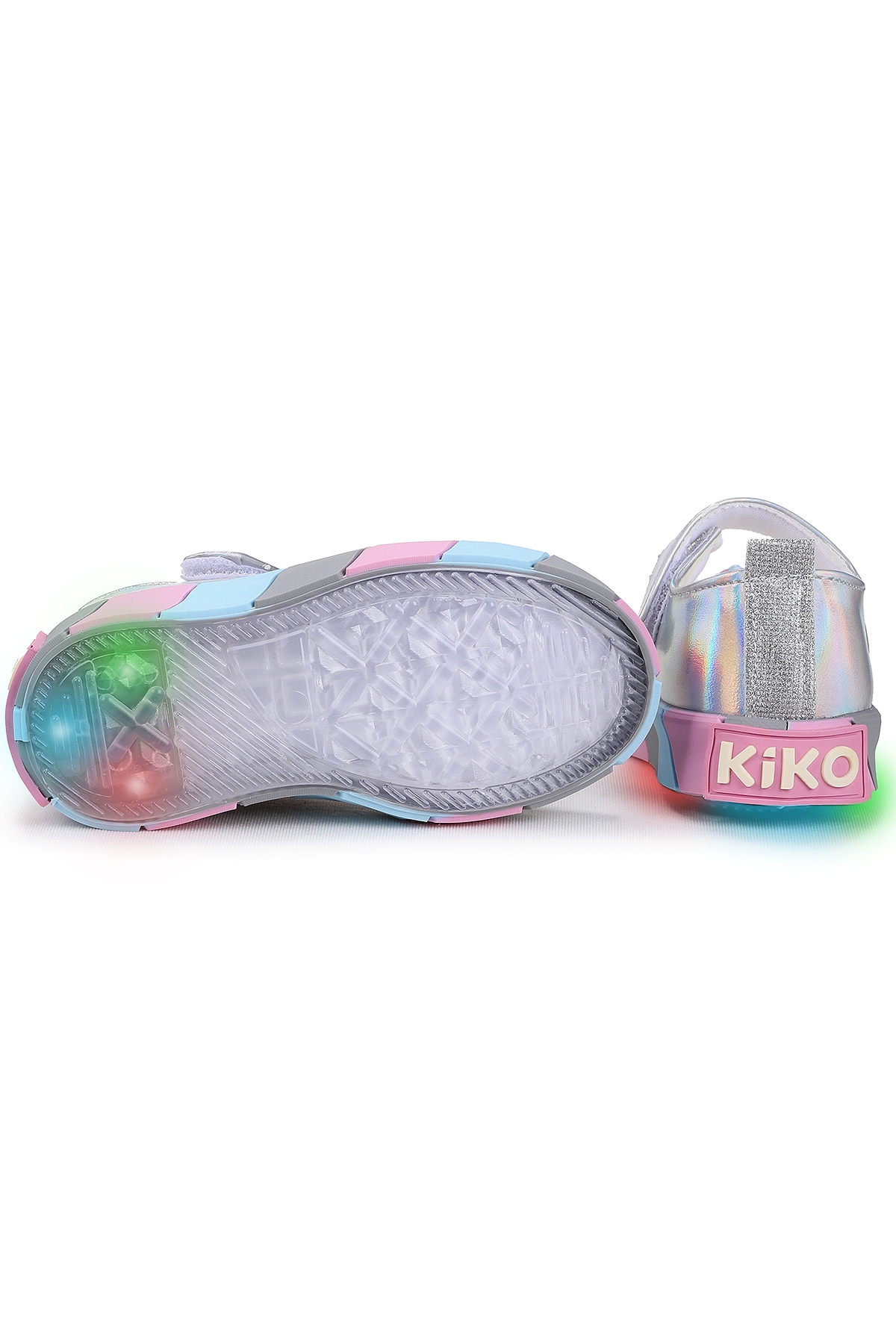 Gilan Cırtlı Işıklı Kız Bebek Babet Ayakkabı Gümüş - Görsel 6