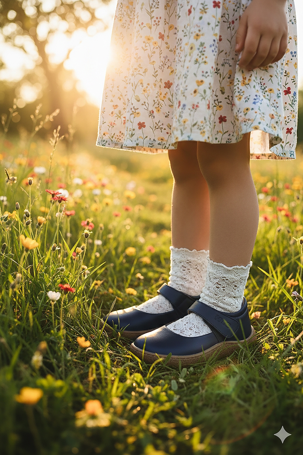 Lida %100 Deri Günlük Kız Çocuk Babet Ayakkabı Lacivert - Görsel 4
