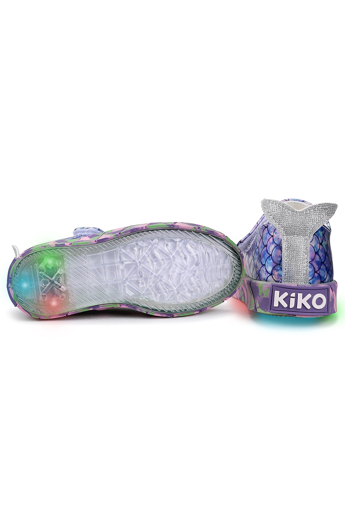 Zubin Deniz Kızı Cırtlı Işıklı Kız Çocuk Babet Ayakkabı Lila - Görsel 6