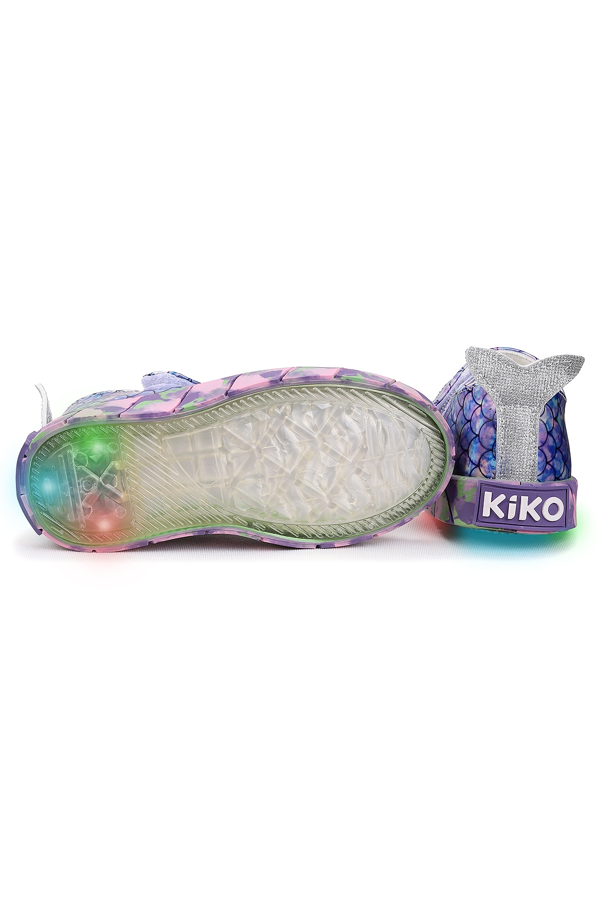 Zubin Deniz Kızı Cırtlı Işıklı Kız Bebek Babet Ayakkabı Lila - Görsel 6