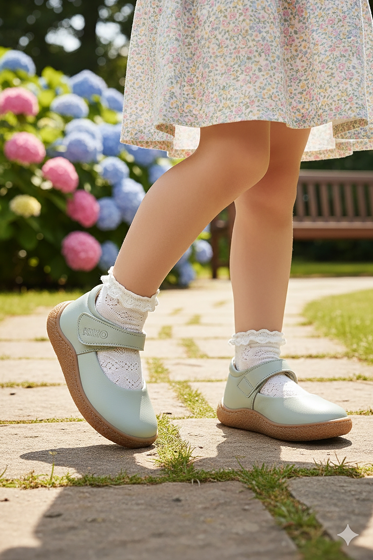 Lida %100 Deri Günlük Kız Bebek Babet Ayakkabı Su Yeşili - Görsel 4